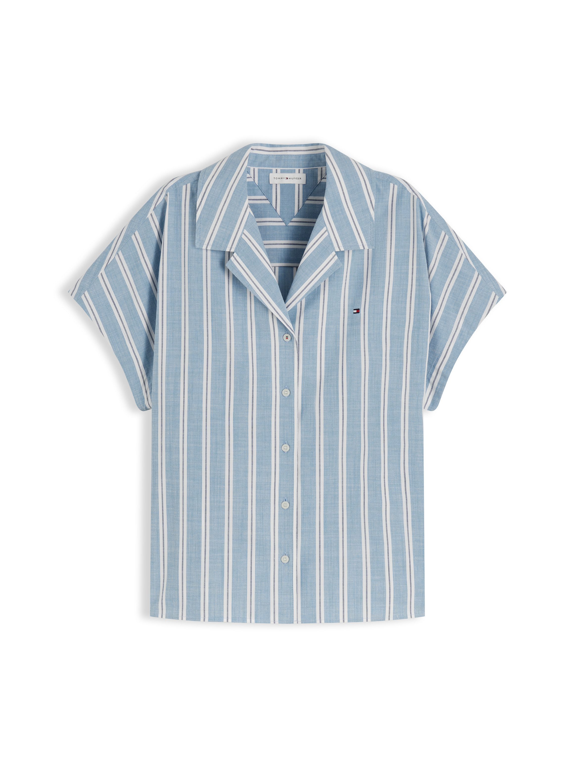 Tommy Hilfiger Kurzarmbluse SUMMER COTTON SS SHIRT Baumwollmischung – Bild 5 von 5
