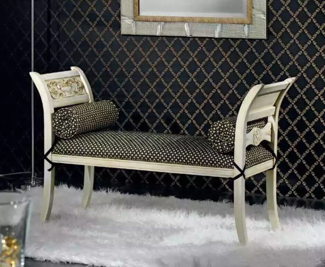 JVmoebel Bank Klassische Designer Möbel Sitzmöbel Made in Textil Luxus (1-St), Bank Italy Sitzbank