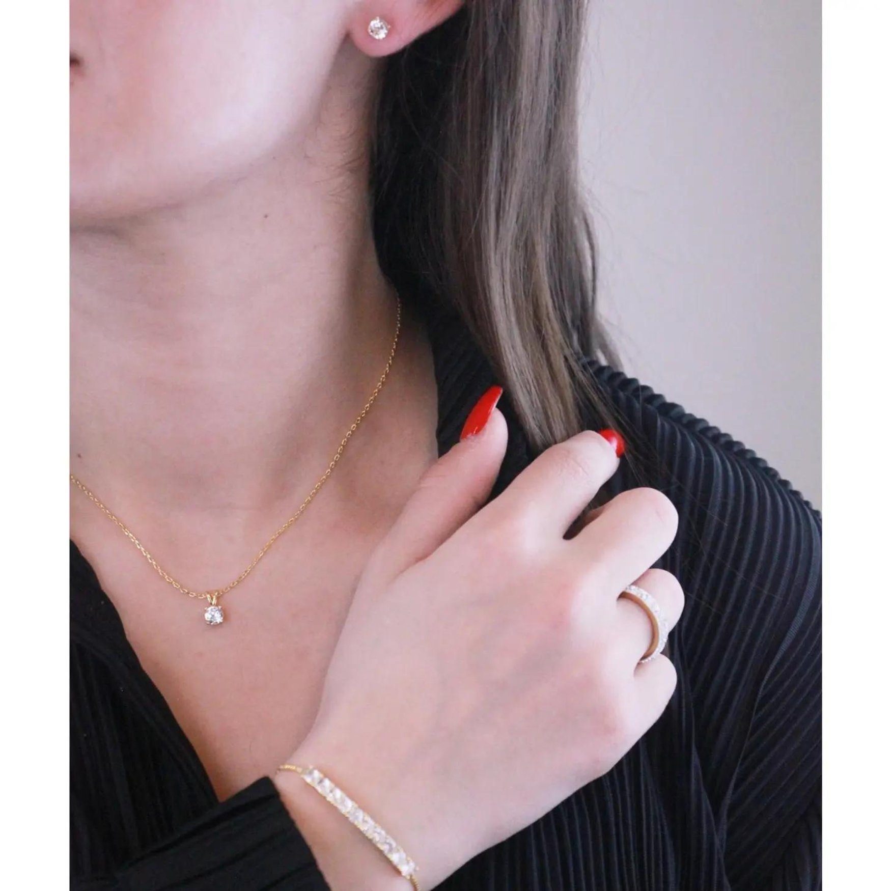 Ella Eisvogel Schmuckset Crystal Mia Schmuckset (Gold, Zirkonia-Kristall), günstig online kaufen