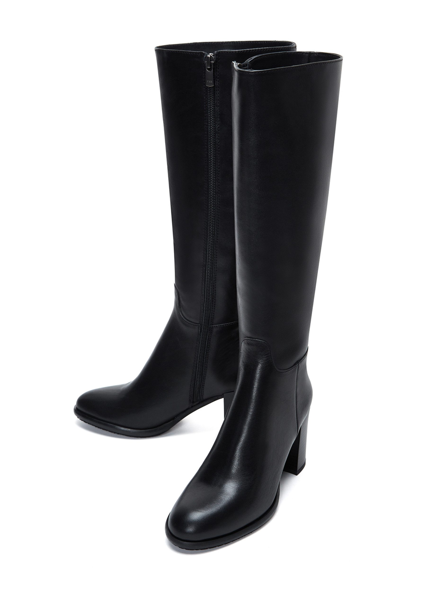 Derimod Absatzstiefel aus Leder Bootsschuh Reißverschluss, Lederfutter, TPU Sohle, Absatz 8,5 cm