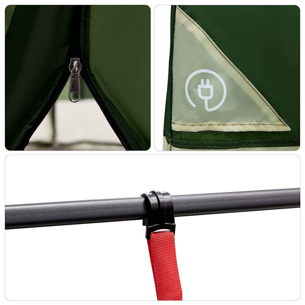 furnicato Innenzelt Outdoor-Inner-Zelt 291x291x240 cm Grün, (1 tlg), Campingzelt mit E-Port, Netzinnensetup, 6 Fenstern und 2 Türen