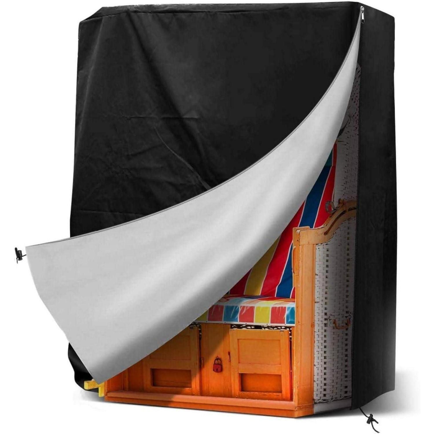 LuxusKollektion Strandkorb-Schutzhülle Strandkorb Abdeckung wasserdicht winterfest UV-beständig 130x100x170cm (1-St)