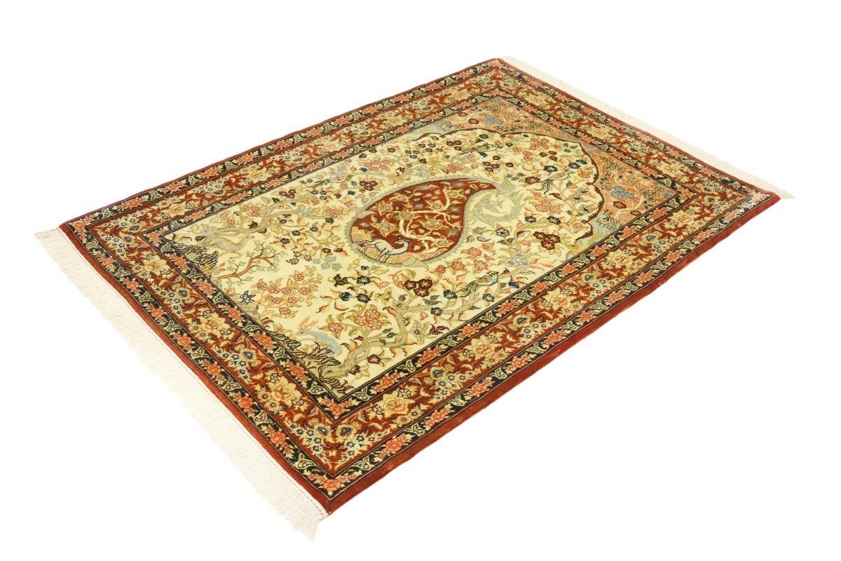 Orientteppich Isfahan rechteckig, Orientteppich, 8 Höhe: Trading, Seidenkette Nain mm Handgeknüpfter 105x149