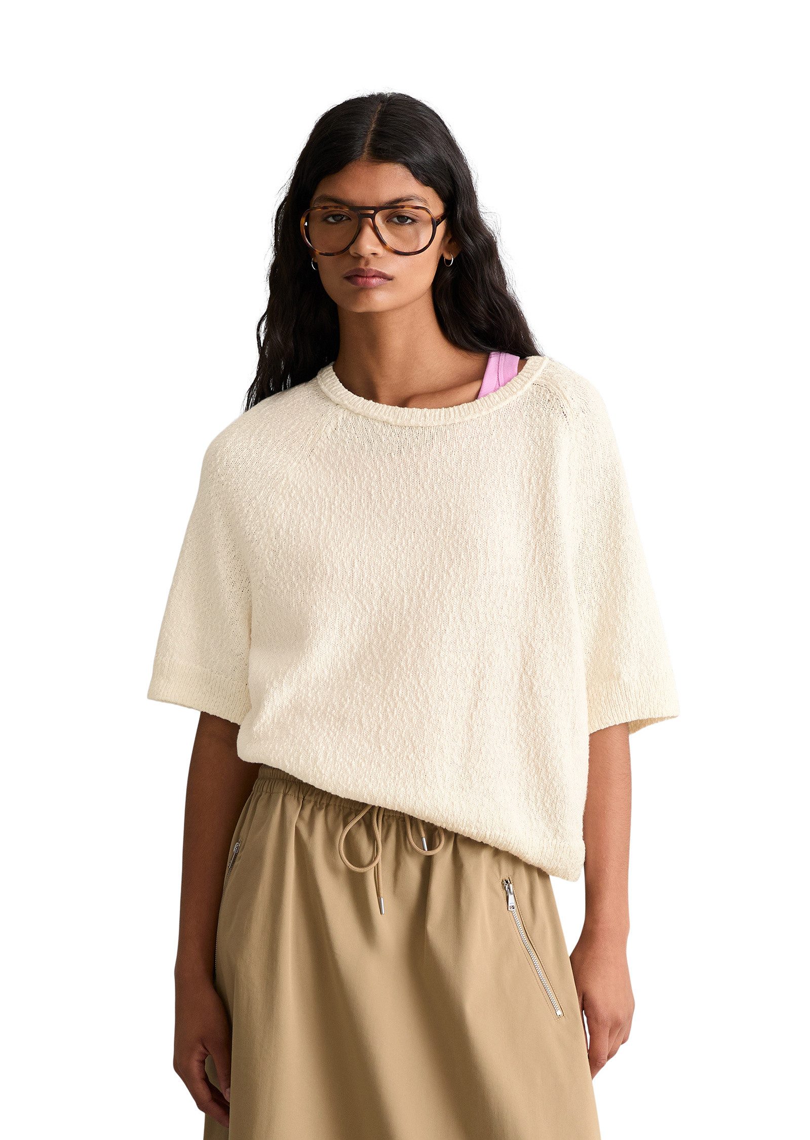 Marc O'Polo DENIM Strickpullover aus Cotton Slub Garn