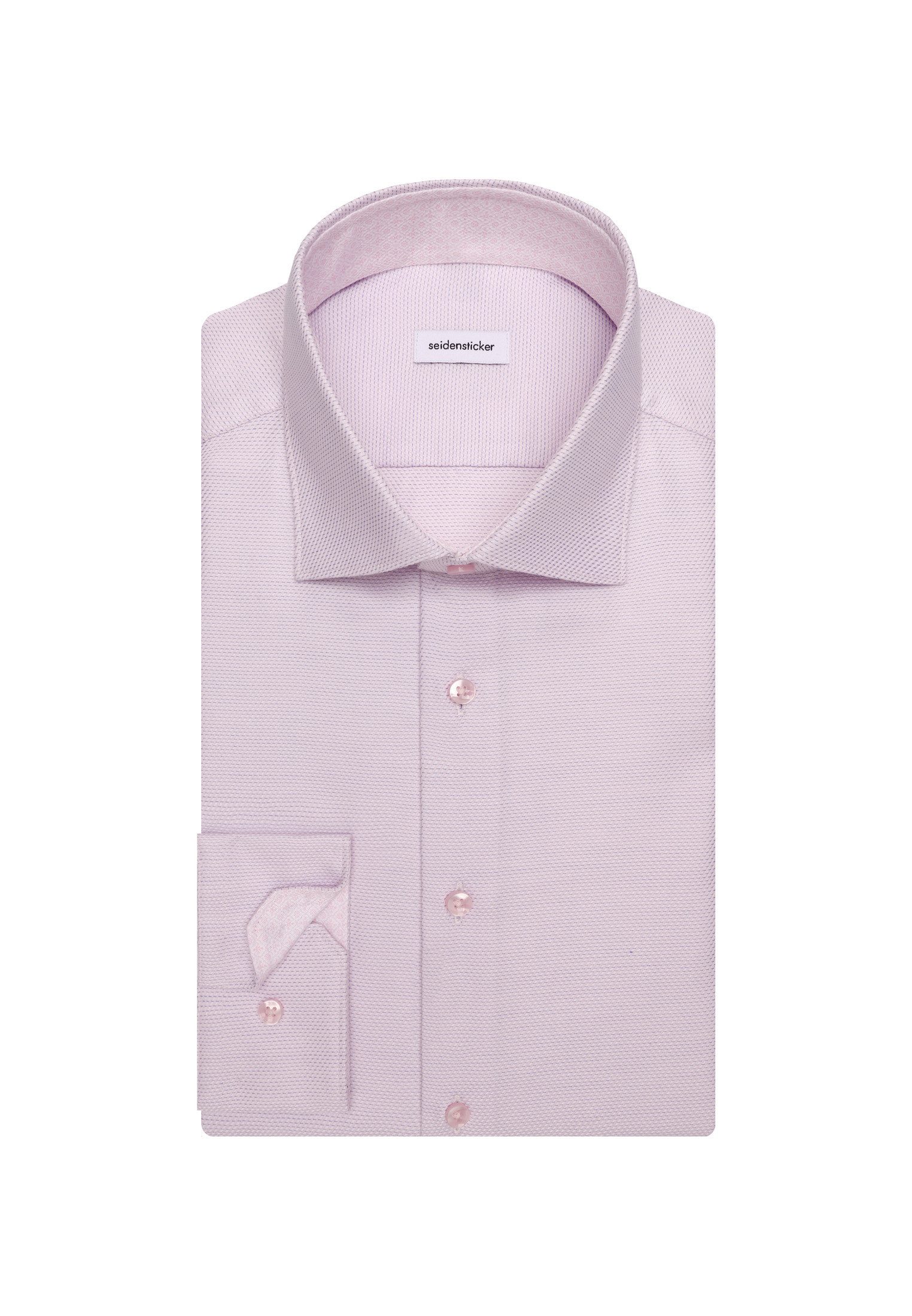 seidensticker Businesshemd Schwarze Rose Slim 1/1 Kentkragen Struktur