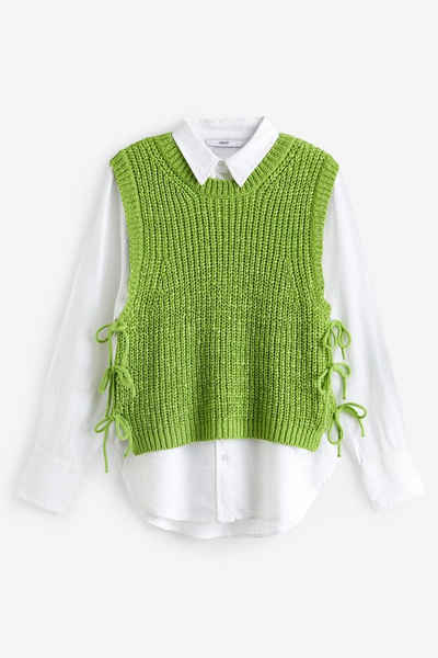 Next 2-in-1-Pullover Mehrlagiger Pullover mit seitlicher Bindung (2-tlg)