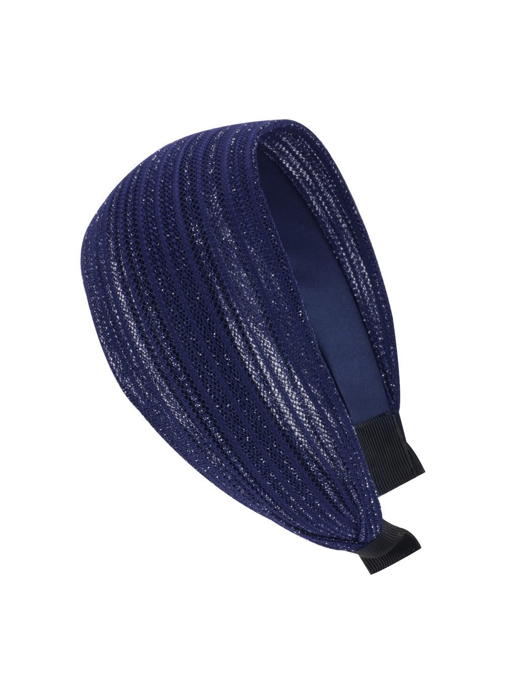 axy Haarreif Breiter Haarreif mit leichtem Glitzer-Effekt in Tuchoptik Wunderschön, Damen Breiter Haarreif mit Glitzerfäden Haarband Haarreifen