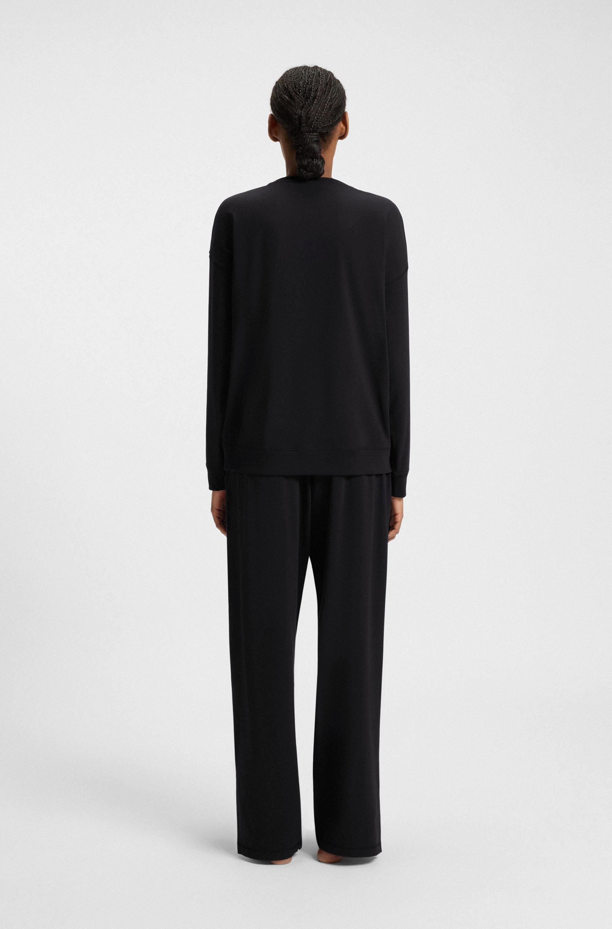 HUGO Pyjama (Set, 2 tlg) Rundhalsausschnitt, Regular fit, Logo-Label günstig online kaufen