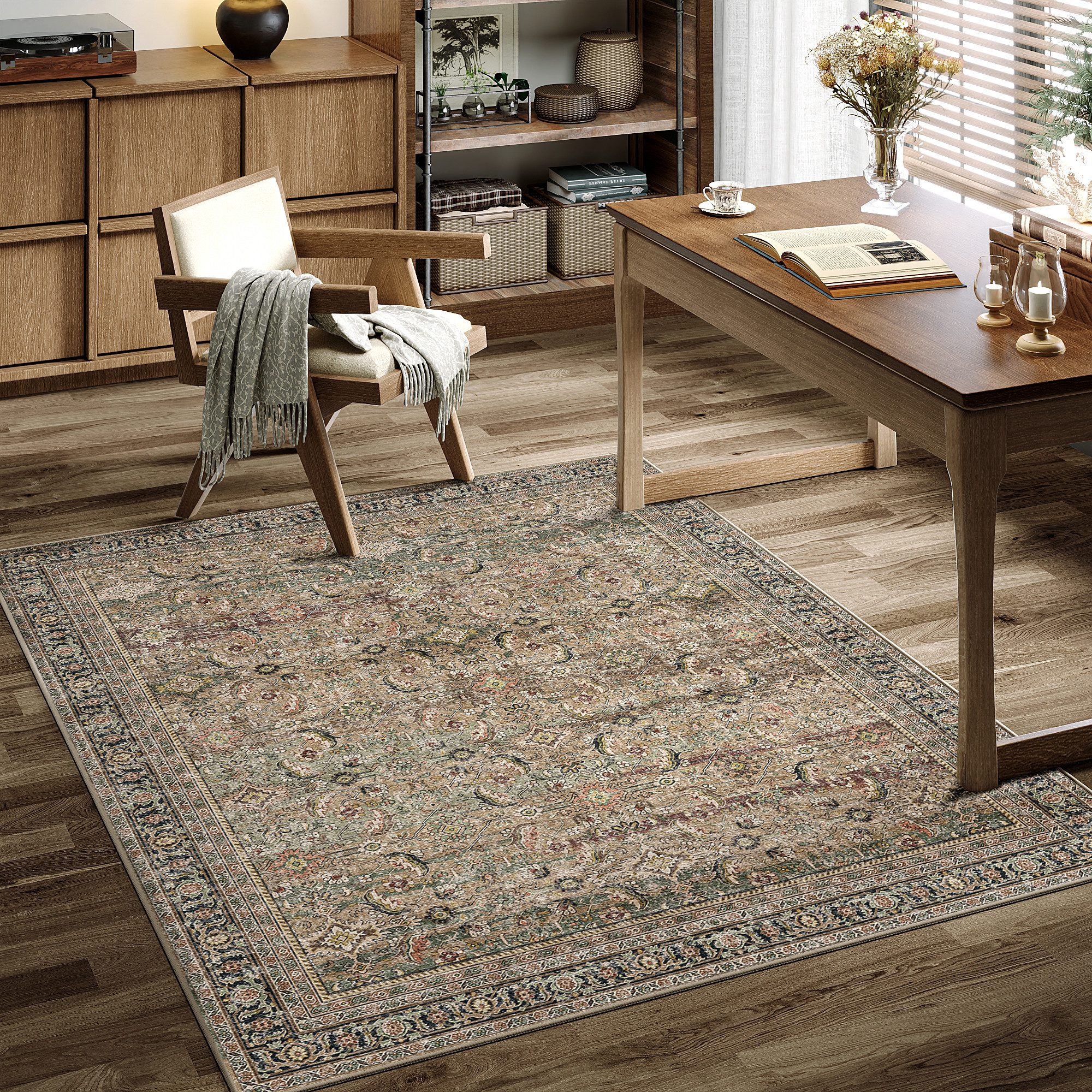 PURECOZY Teppich Wohnzimmerteppich, rutschfester Teppich, Retro-Stil, recht günstig online kaufen