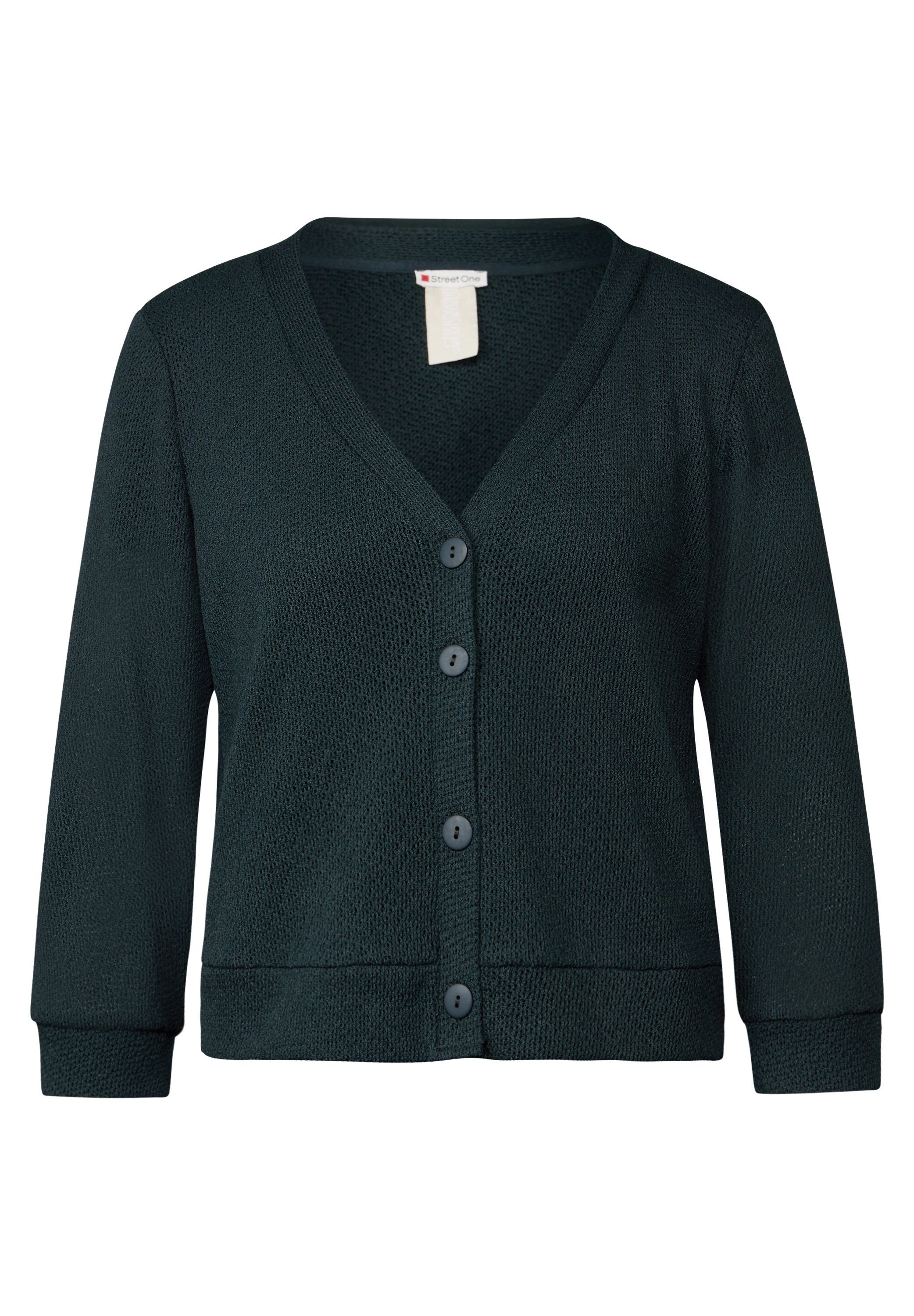 STREET ONE Cardigan Strick-Look Jacke (1-tlg) günstig online kaufen