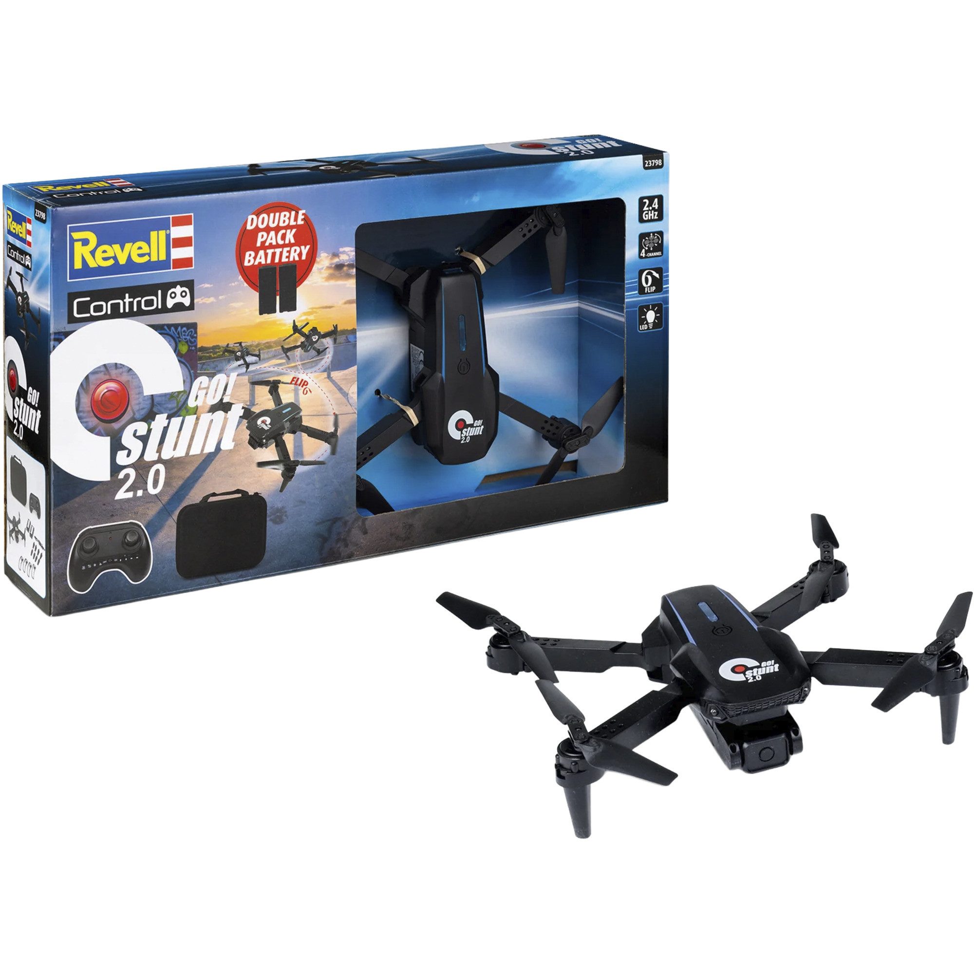 Revell® Revell RC Quadrocopter GO! Stunt 2.0, Drohne Steinbaukasten