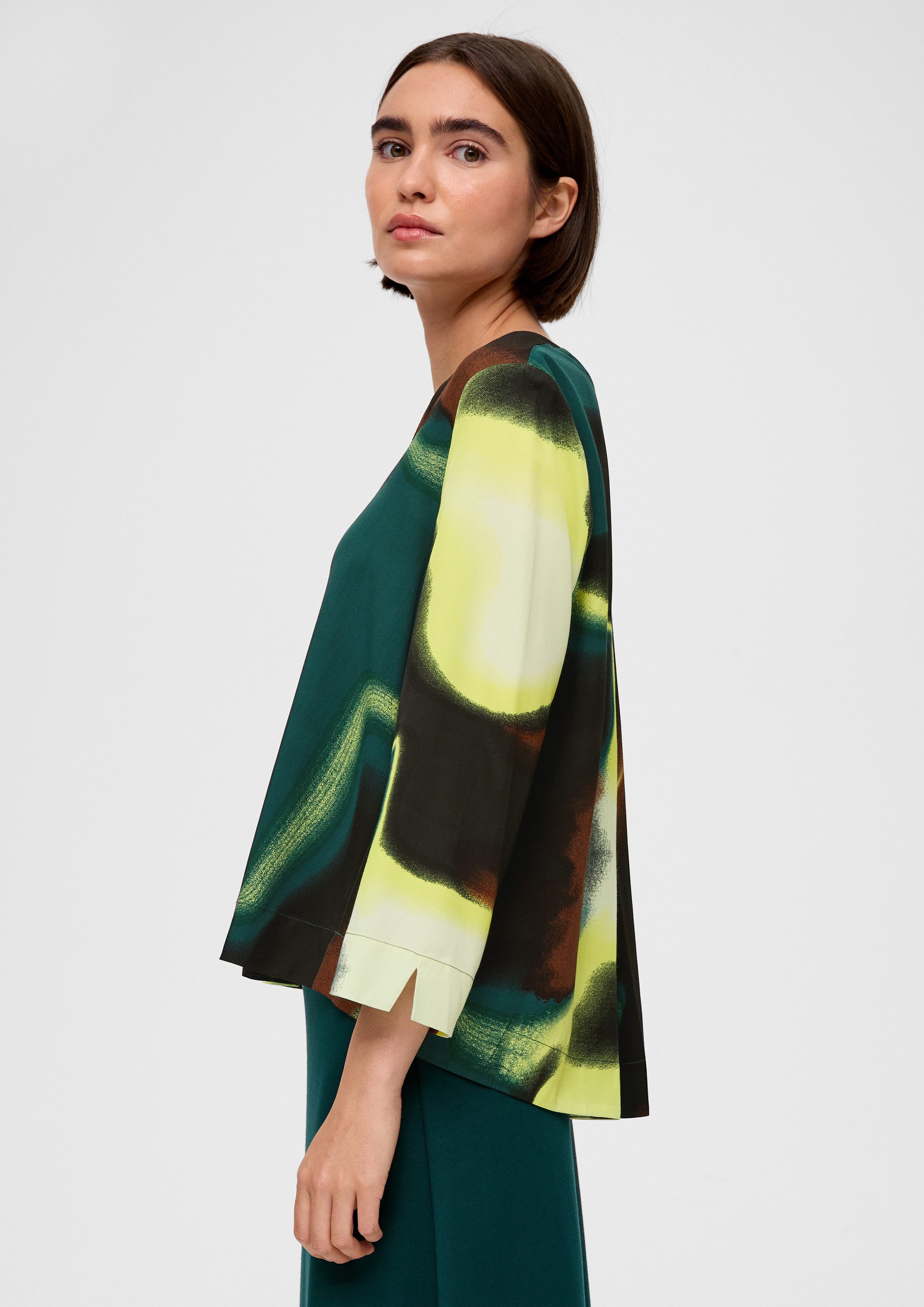 s.Oliver Kurzarmbluse Bluse Bluse aus Viskose