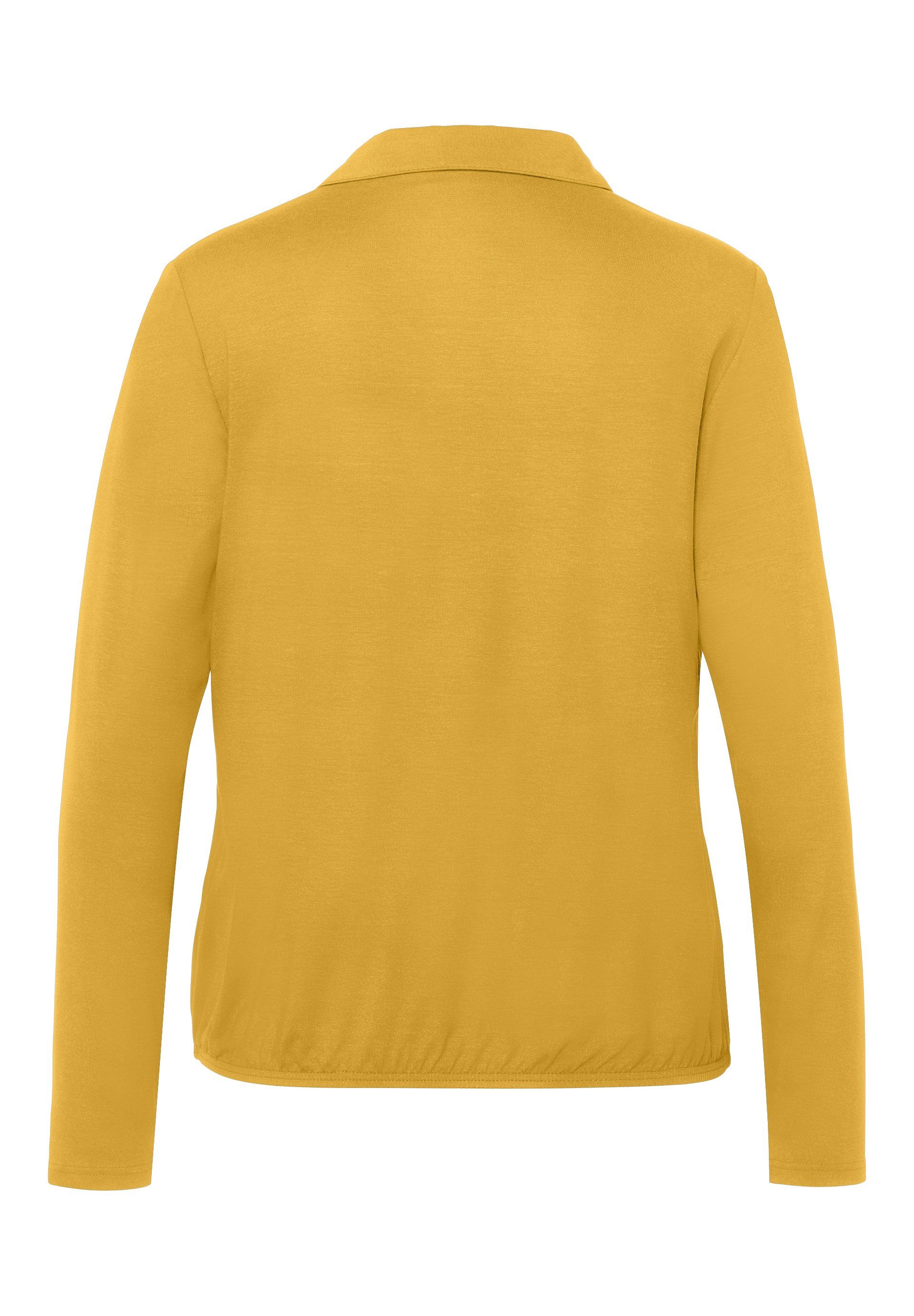 WALDER Blusenshirt FRANK NOS amber Langarm-Poloshirt