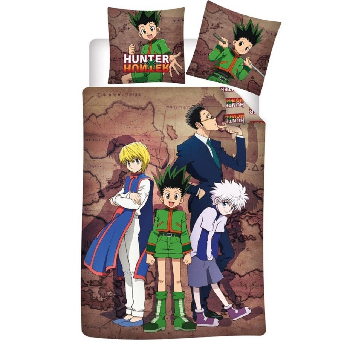 Hunter x Hunter Bettwäsche Bettwäsche 140x200 cm Anime-Bettwäsche aus 100% Baumwolle für Fans