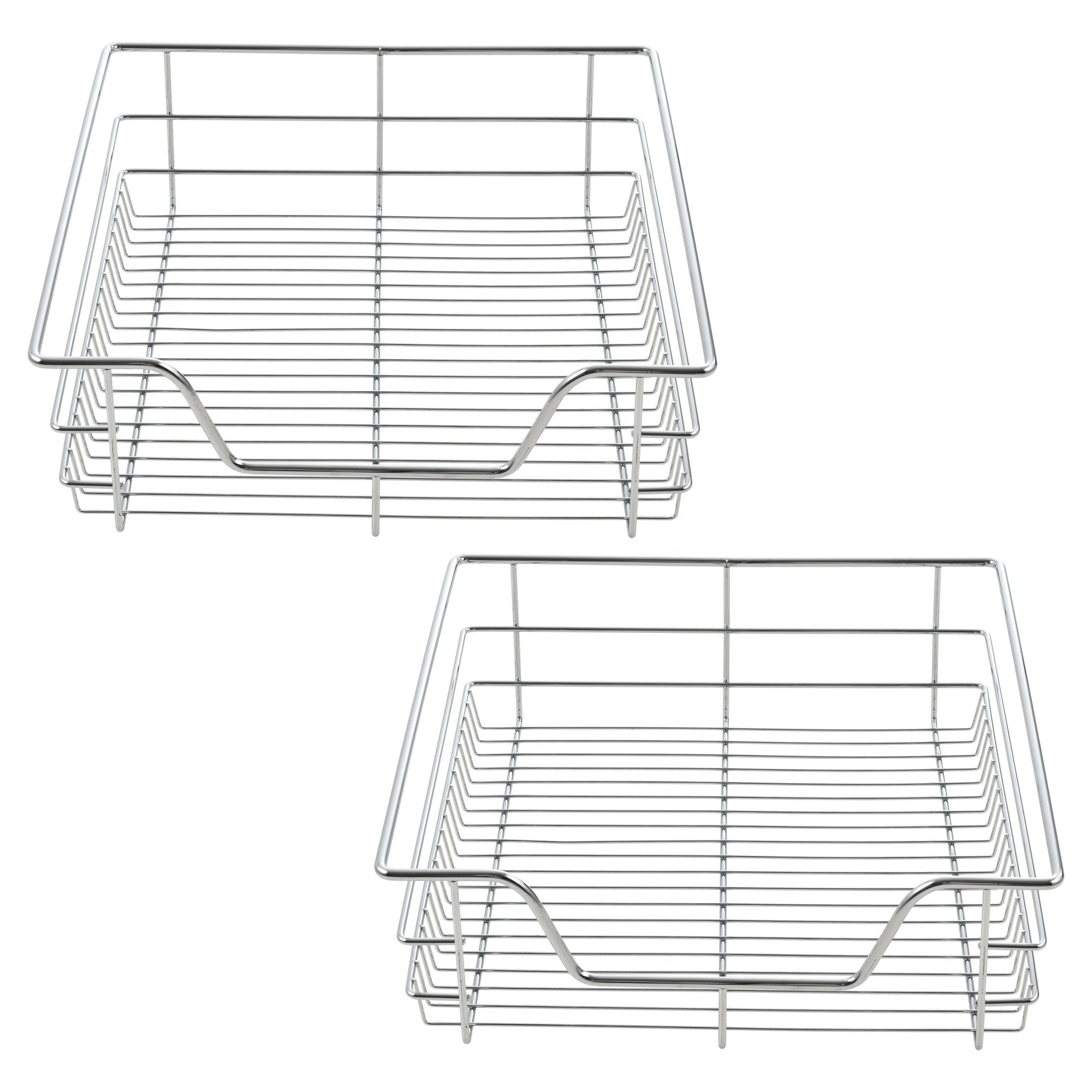 en.casa Schublade (2er Set), für Schienen inkl. Schrankbreite Einbauschublade 50cm