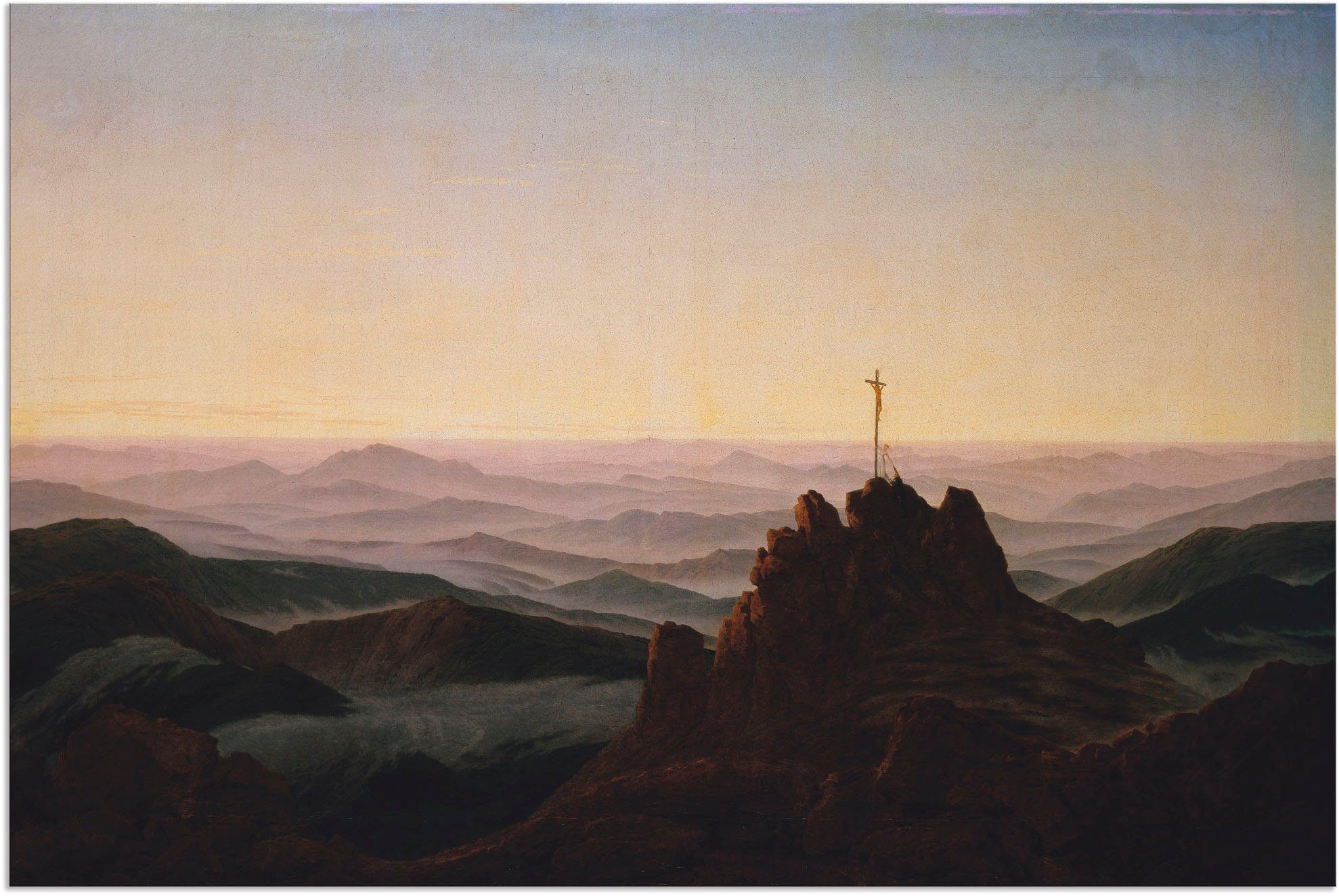 Berge Um Poster Wandaufkleber Riesengebirge. Alubild, Artland oder als versch. im Größen (1 1810, Wandbild Leinwandbild, Morgen St), in
