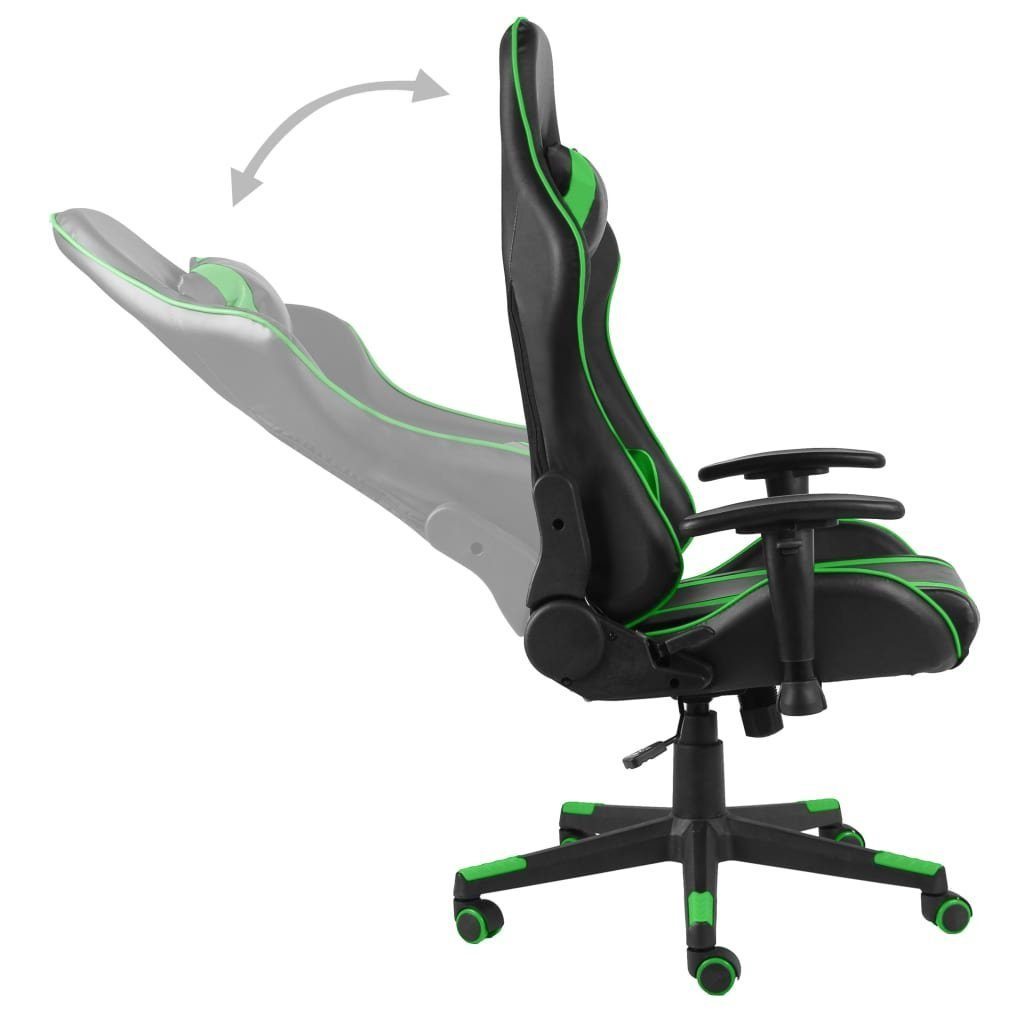 Grün Drehbar PVC (1 St) Gaming-Stuhl furnicato