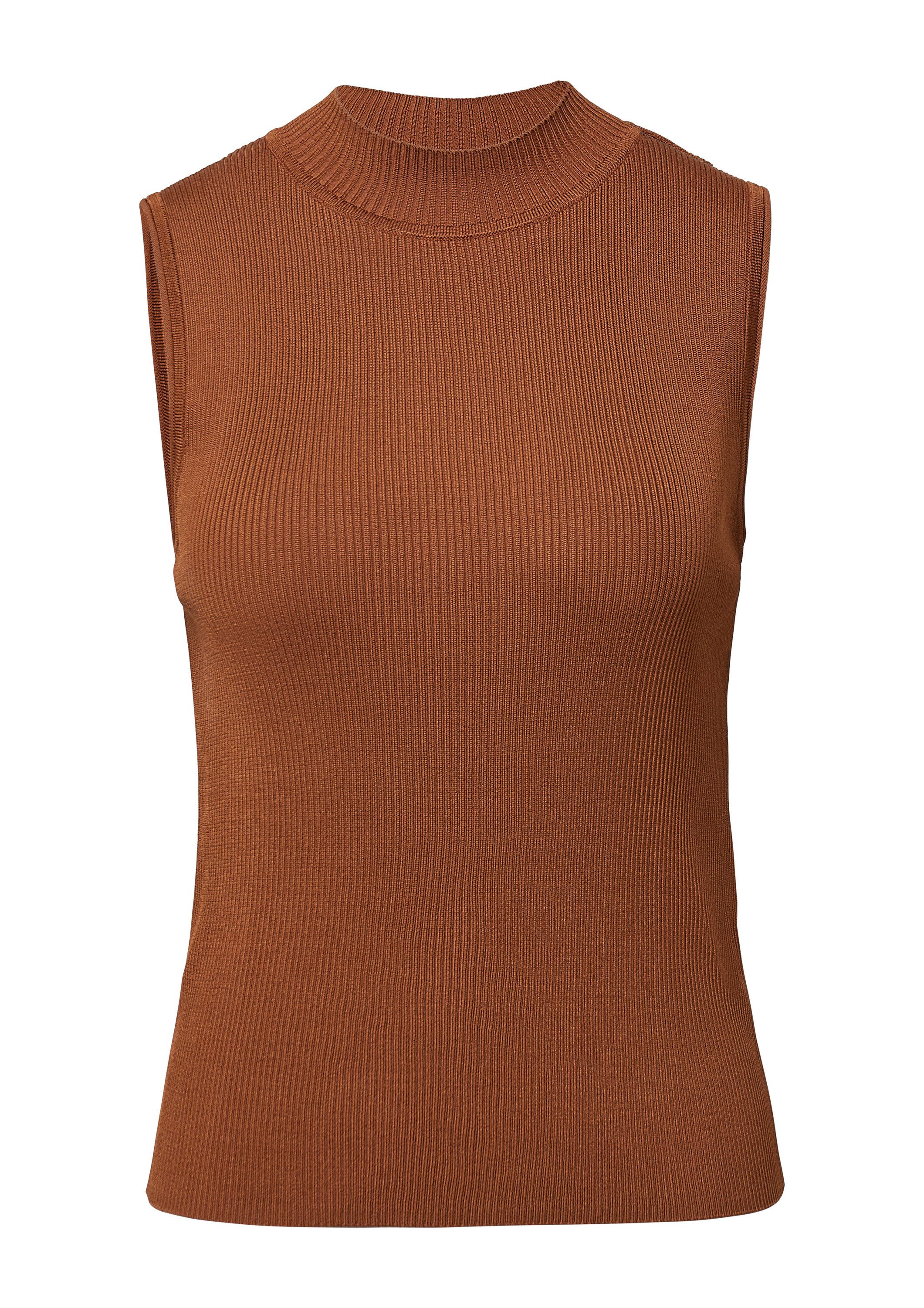 comma Rundhalspullover Strickpullunder Feinstrick-Top im Slim Fit mit Stehk günstig online kaufen