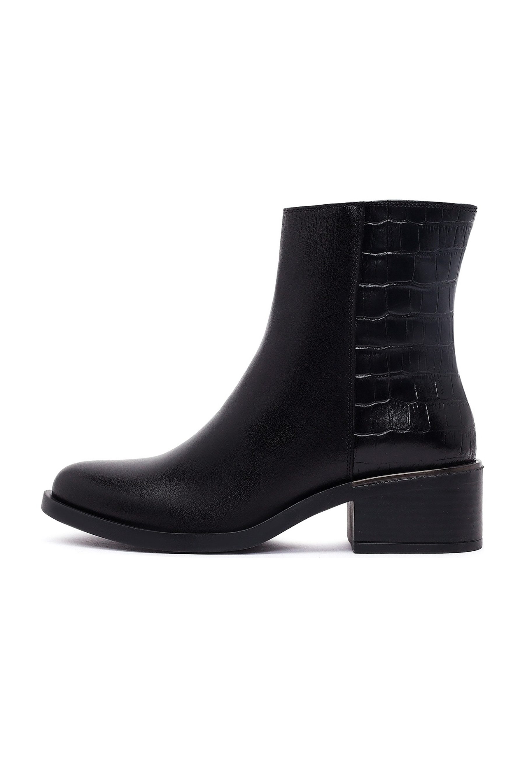 Derimod Leder-Stiefeletten Mit Blockabsatz Ankleboots