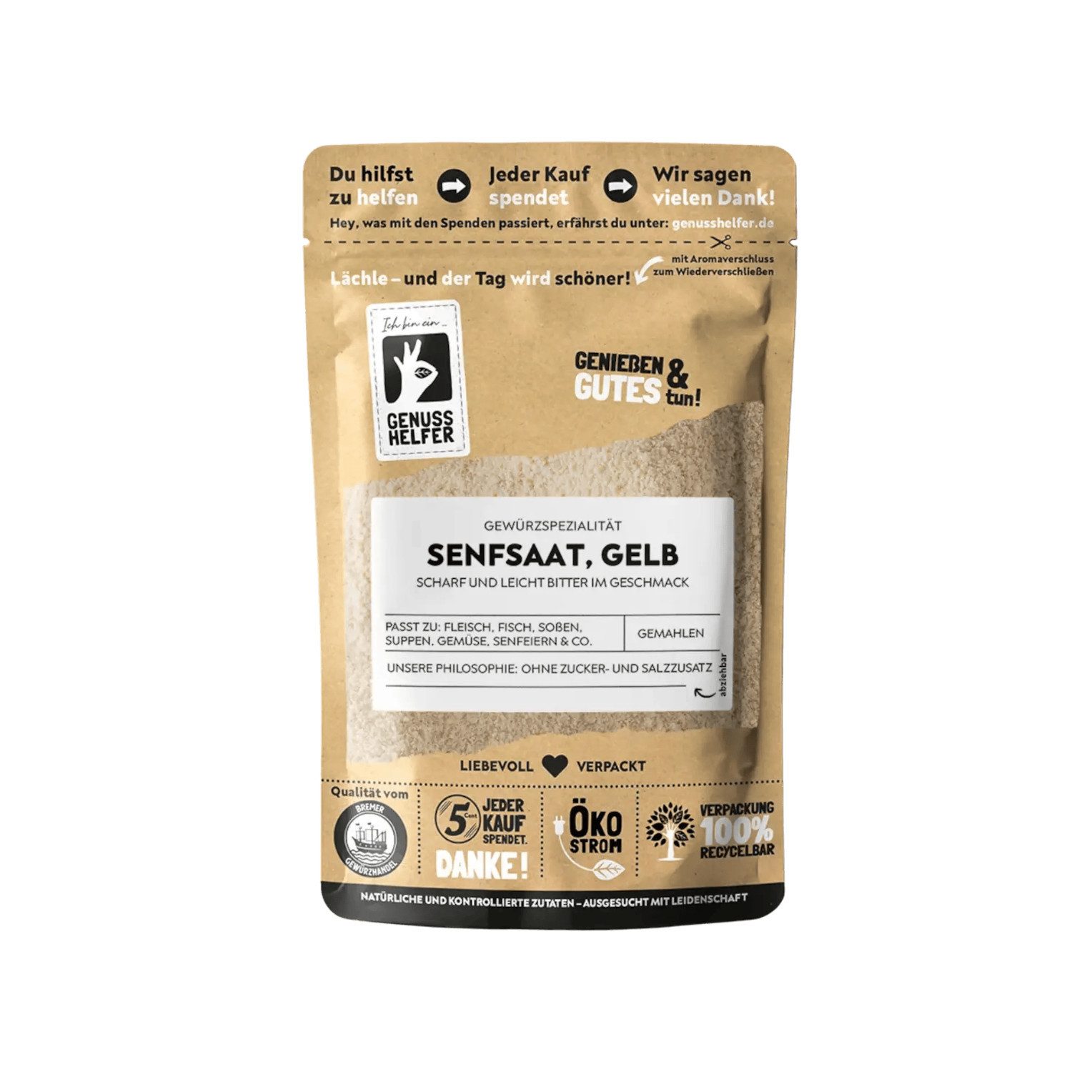 Bremer Gewürzhandel Gewürz Senfkörner gelb, gemahlen, 100 g