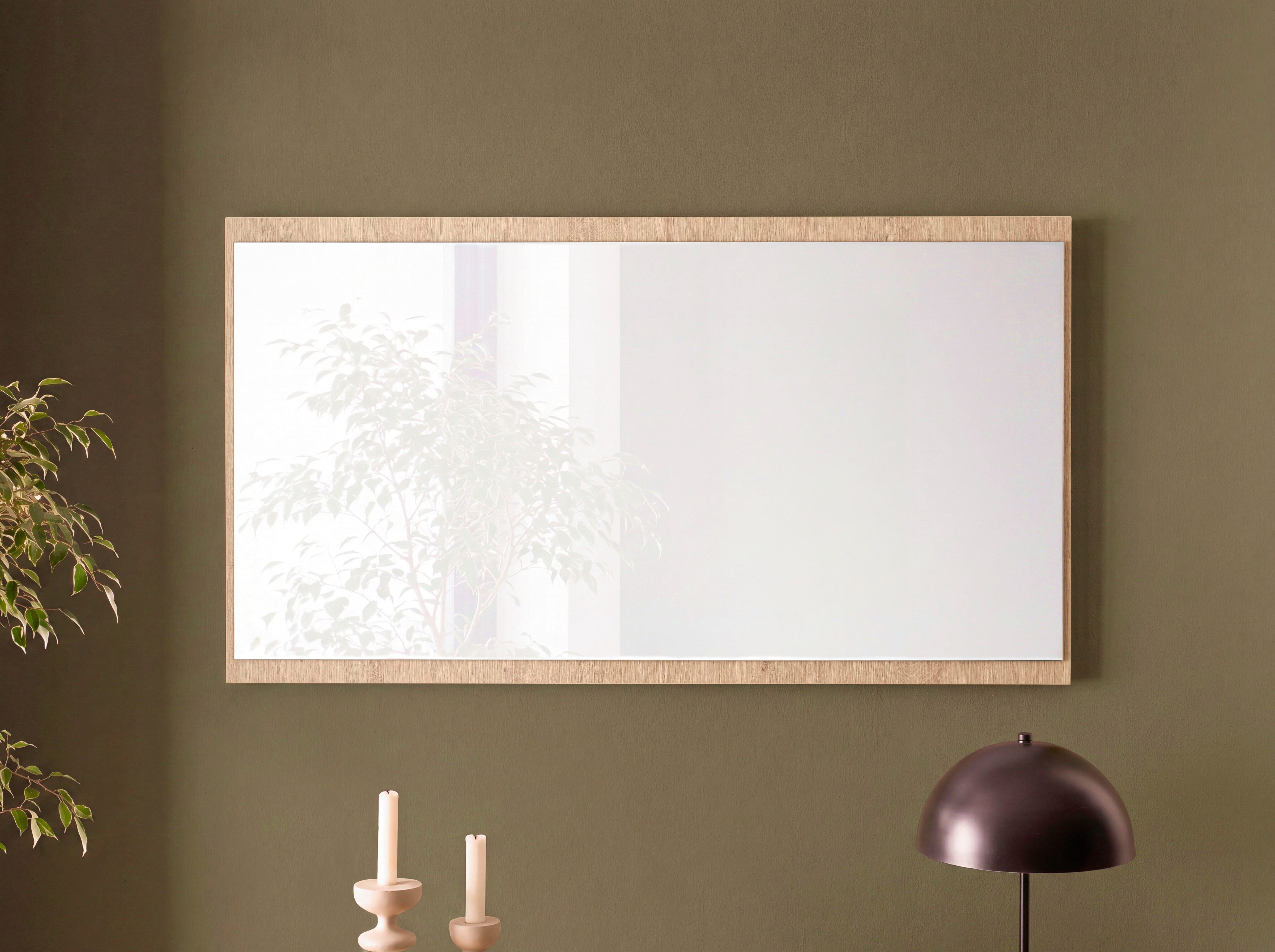 Home affaire Garderobenspiegel Lund, Spiegel in Stone Oak, zeitloses Design, universell einsetzbar, eckig, 105 cm breit
