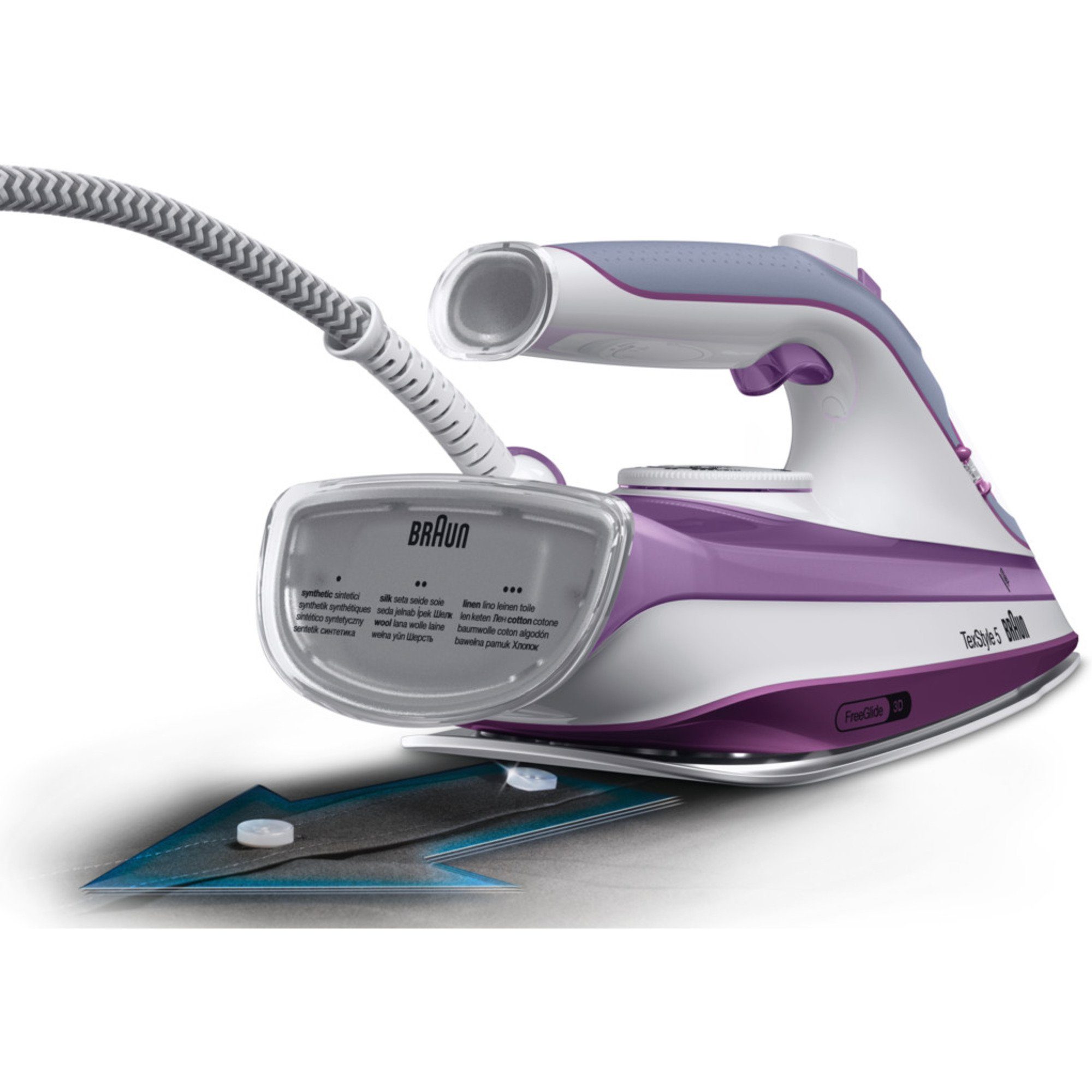 Braun Dampfbügeleisen Braun TexStyle 5 SI 5037 VI, Dampfbügeleisen