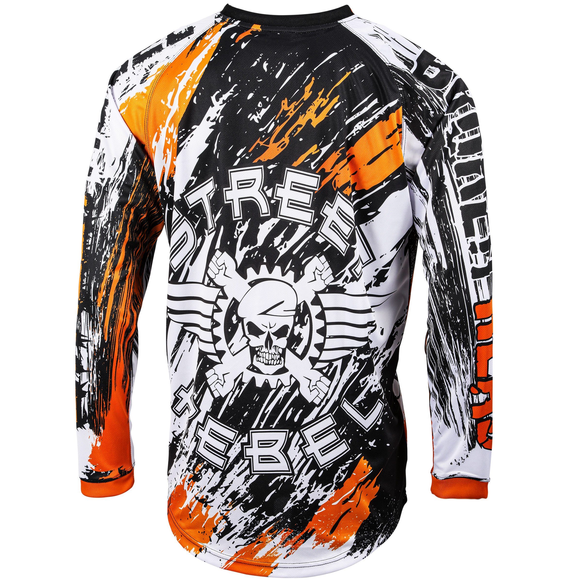 Jersey Print Funktionsshirt Broken mit MX Head Rebel Street Orange