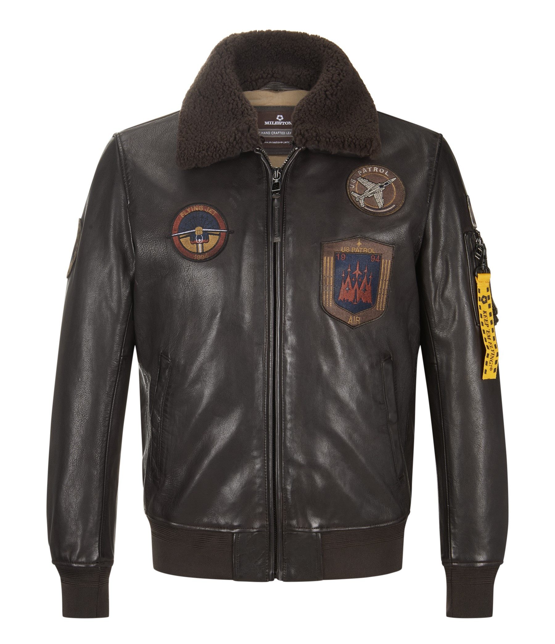 Milestone Pilotenjacke MSMaverick Fliegerjacke Retro-Vintage im Aviator Blo günstig online kaufen