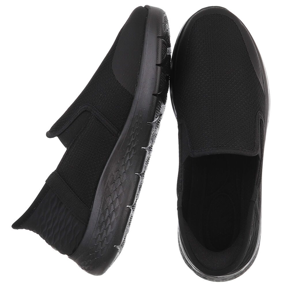Coolwalk Herren Slipper aus Textil mit Elastikeinsätzen Slipper (91563672) Flach Sneakers in Schwarz