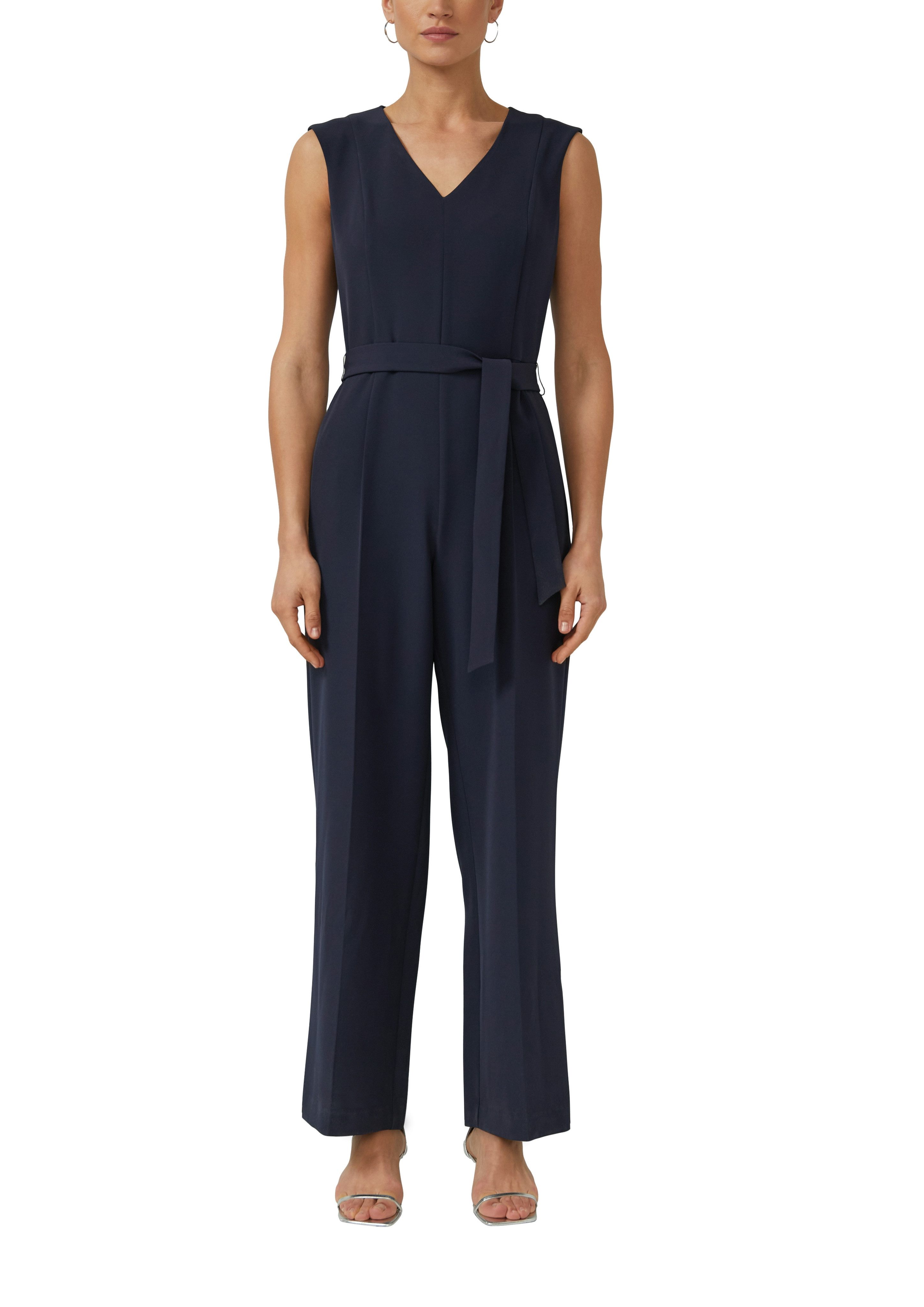 s.Oliver BLACK LABEL Overall mit V-Ausschnitt, mit Gürtel günstig online kaufen