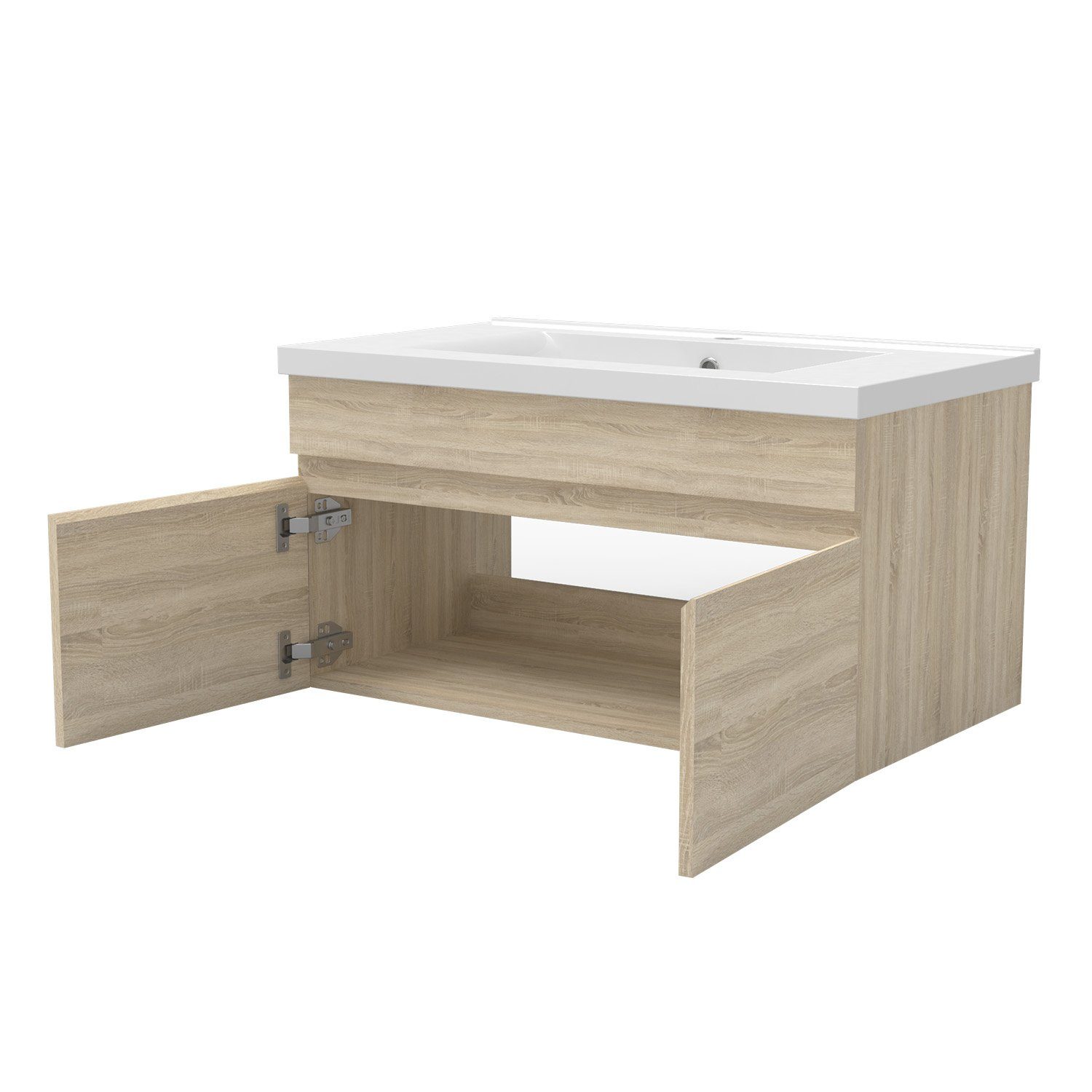 duschspa Waschtisch Badmöbel Set Waschbecken mit Unterschrank, Beite 60/80/ günstig online kaufen