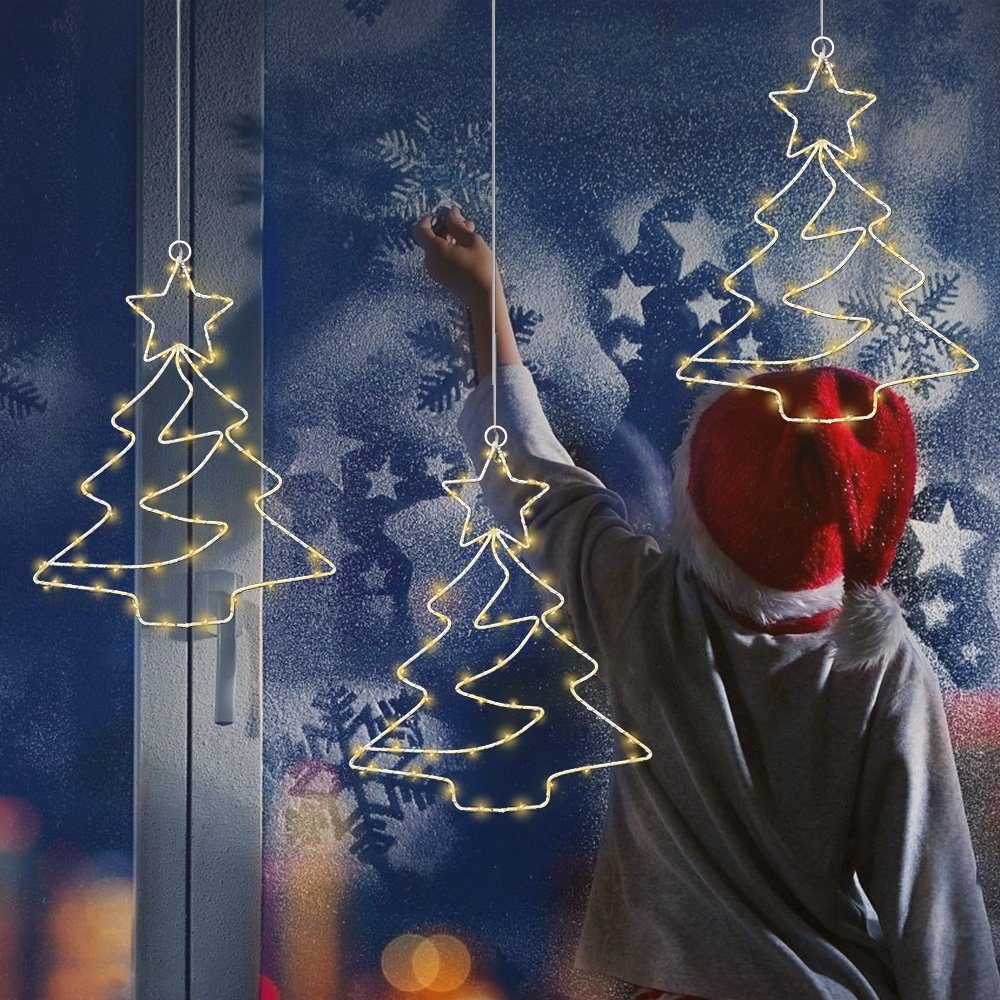 LED-Lichtervorhang Lichterketten Vorhang Weihnachtsdeko für Fenster,Hochzeit,Balkon 31V