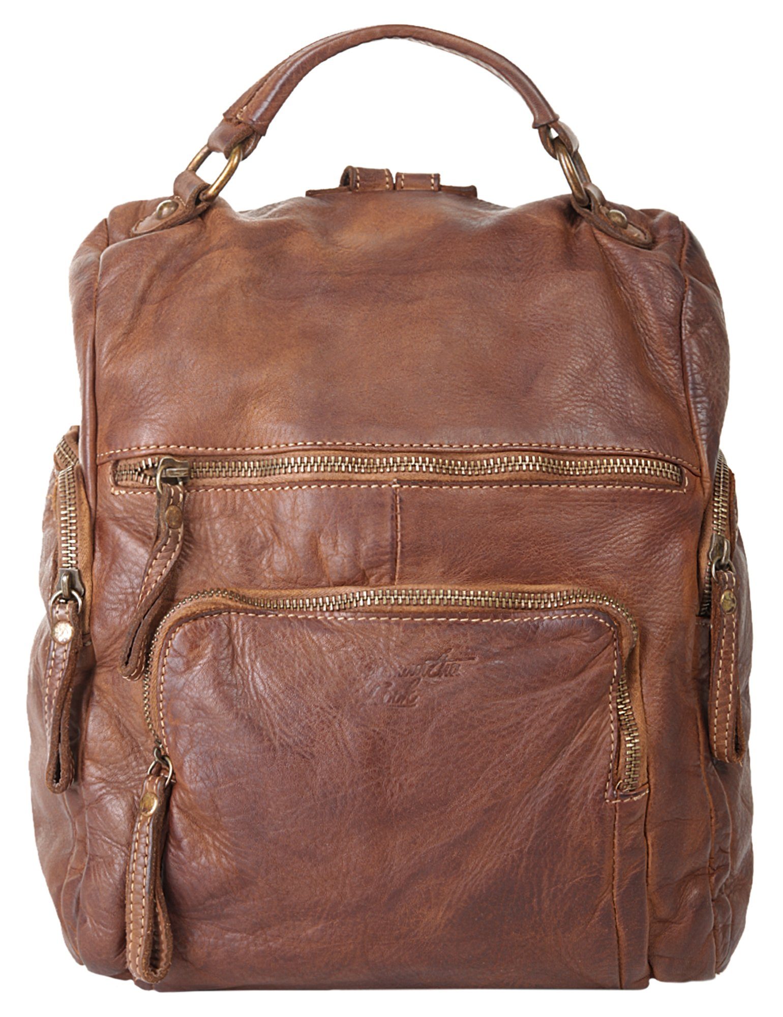 Samantha Look Cityrucksack, echt Leder, Made in Italy