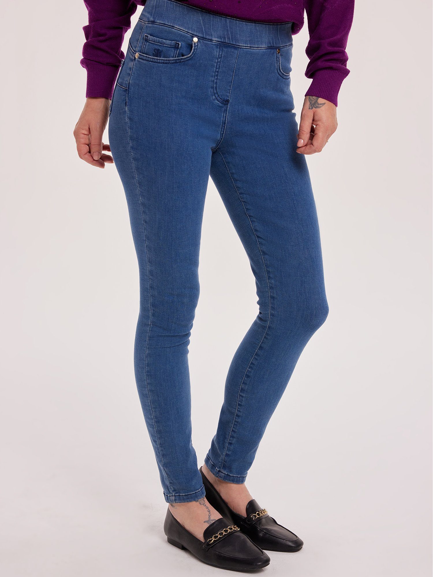 Sarah Kern Skinny-fit-Jeans mit Rundumdehnbund