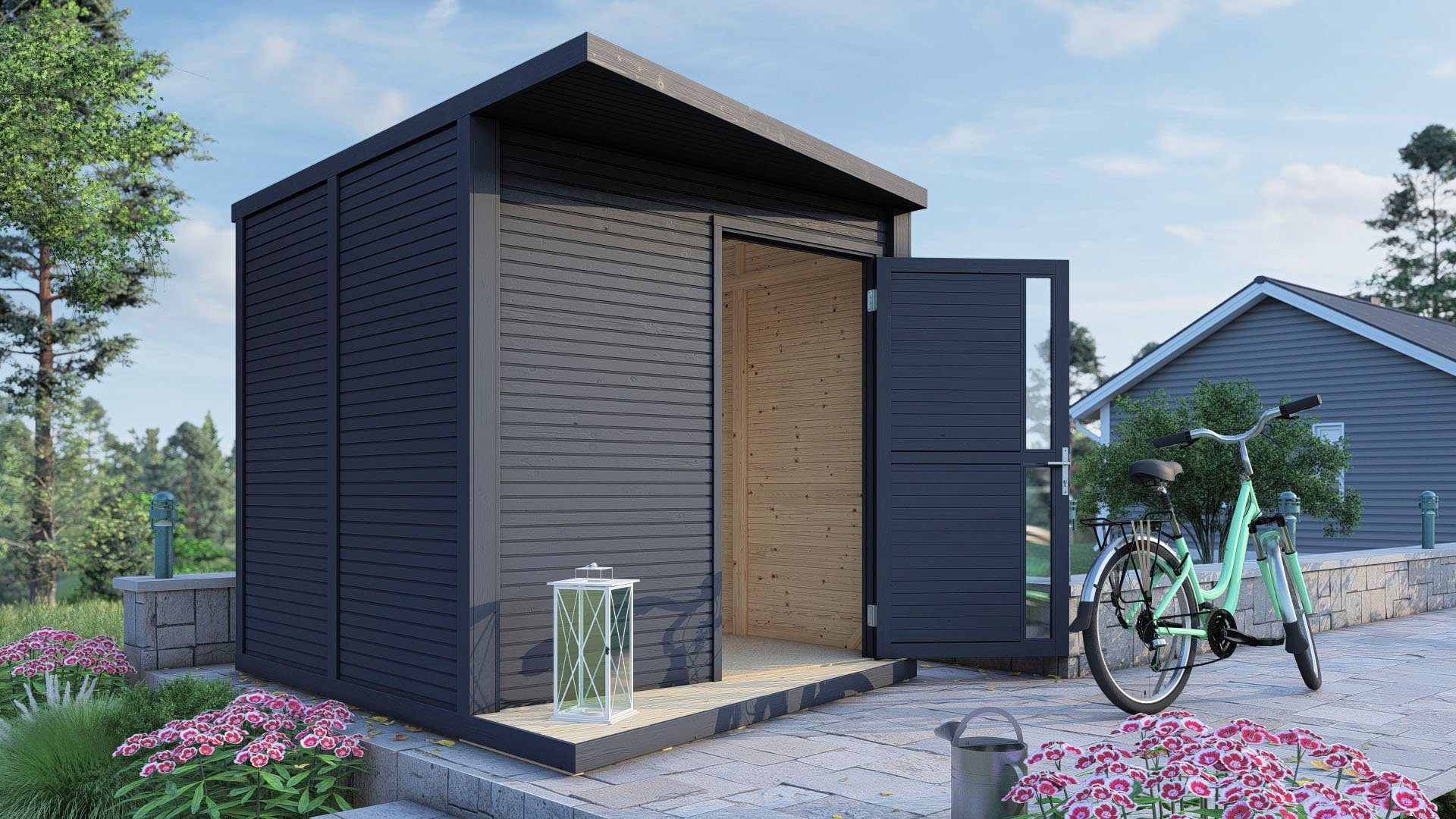 BERTILO Gartenhaus Rhombus Konzept, BxT 237x307 cm, Modernes