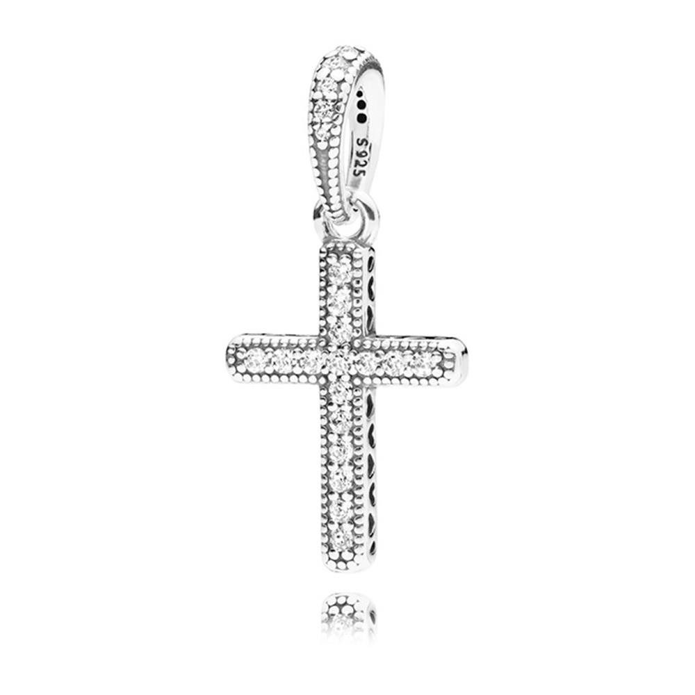 Kettenanhänger Anhänger Classic Cross Sterlingsilber Zirkonia'