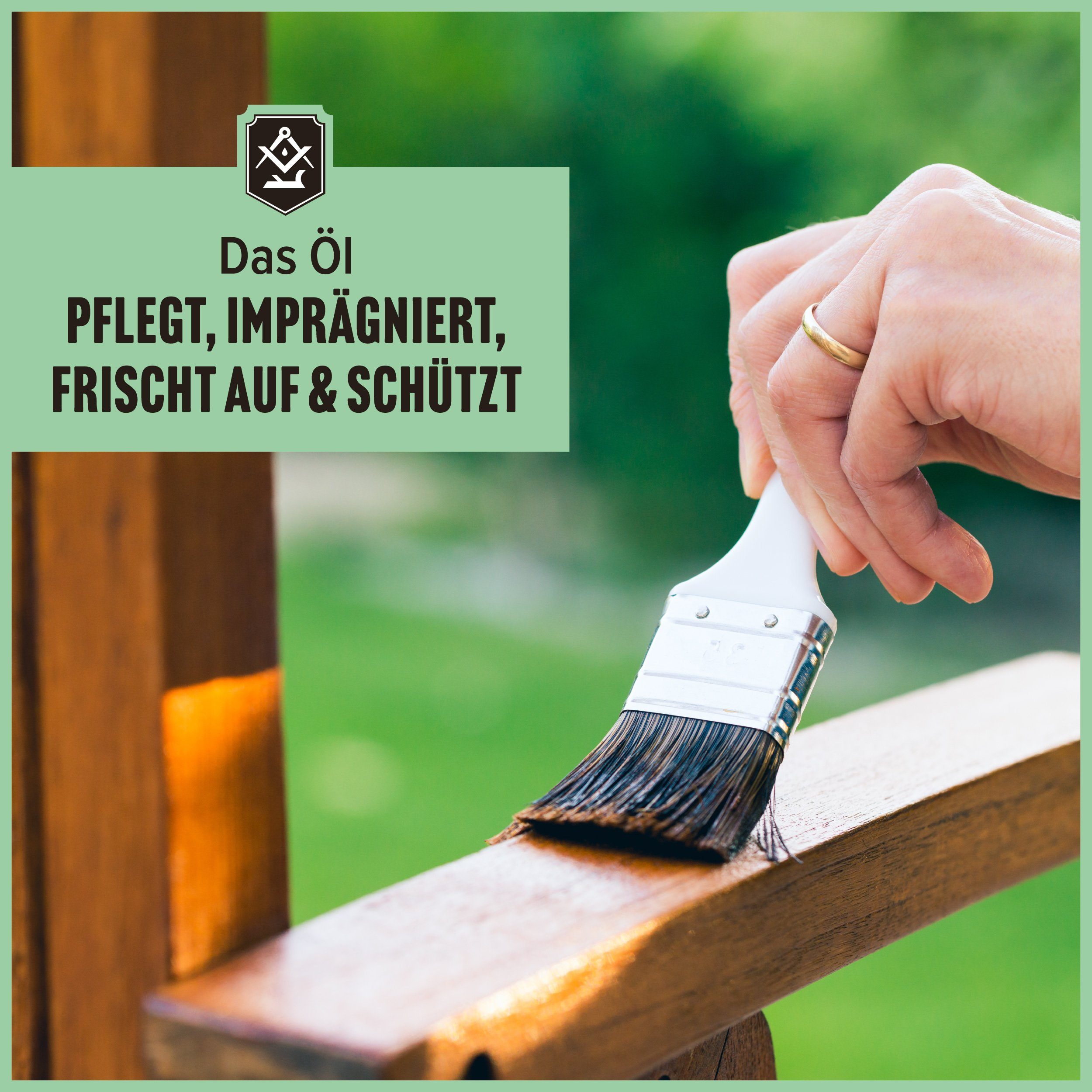 Schrader Hartholzöl - 2,5L - Pflege- und Schutzmittel für Innen- und  Außenbereich - dunkel, Ideal für Gartenmöbel, Zäune, Türen, Fenster - Made  in Germany