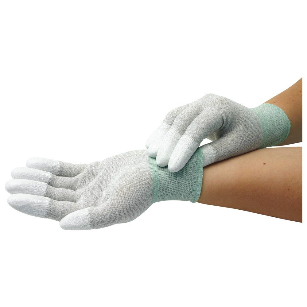 WETEC Arbeitshandschuh-Set ESD-Handschuhe, PU-beschichtete Fingerkuppen