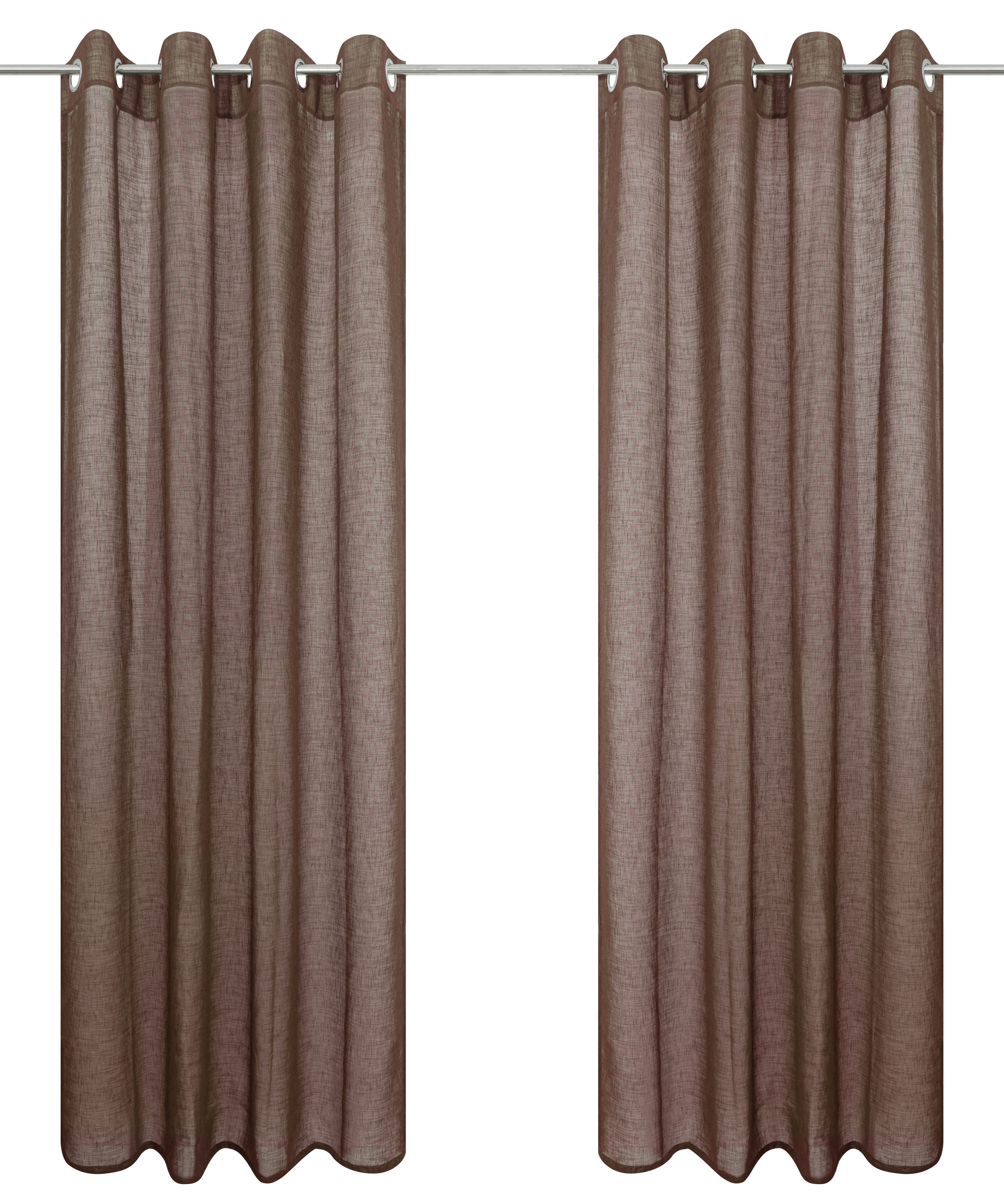 OTTO home Gardine Fiete (1 St), Ösen, halbtransparent, Leinen Optik, monochrom, basic, pflegeleicht, verschiedene Größen
