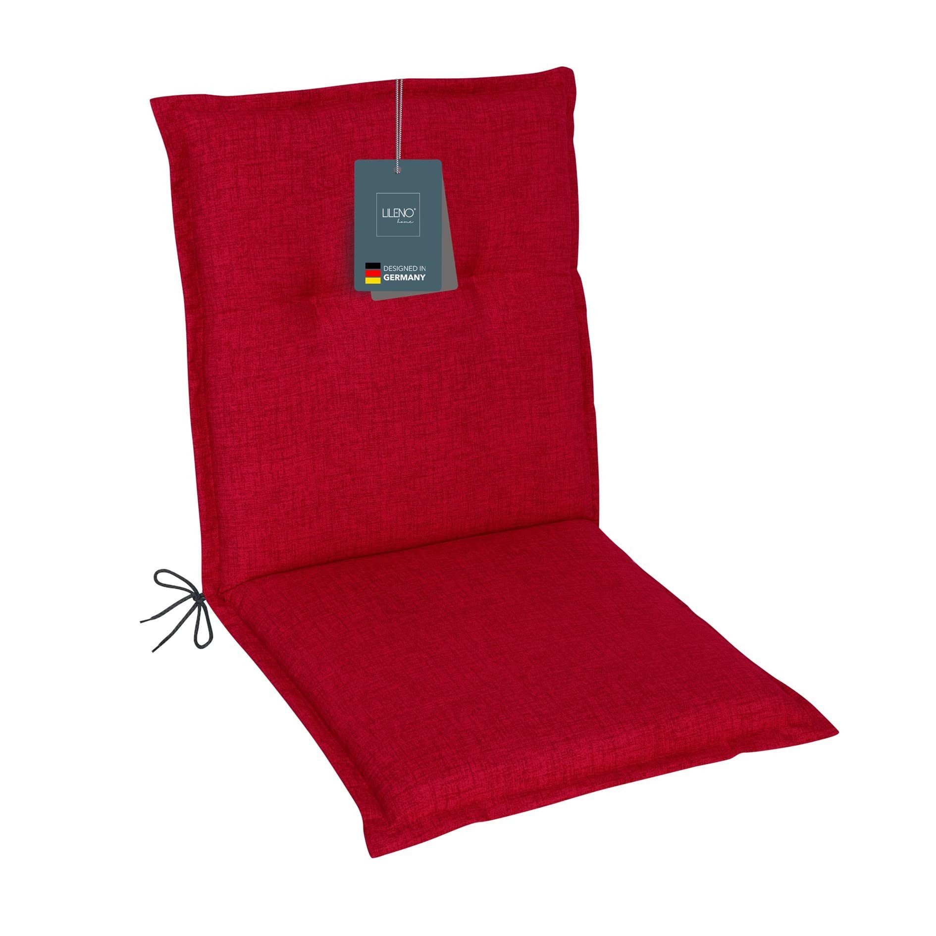 LILENO HOME Polsterauflage Niedriglehner, bequeme Sitzauflage für Gartenstühle, Stuhlkissen, (1 St., 1er Set), Gartenstuhl Auflage Bordeaux, Sitzpolster waschbar
