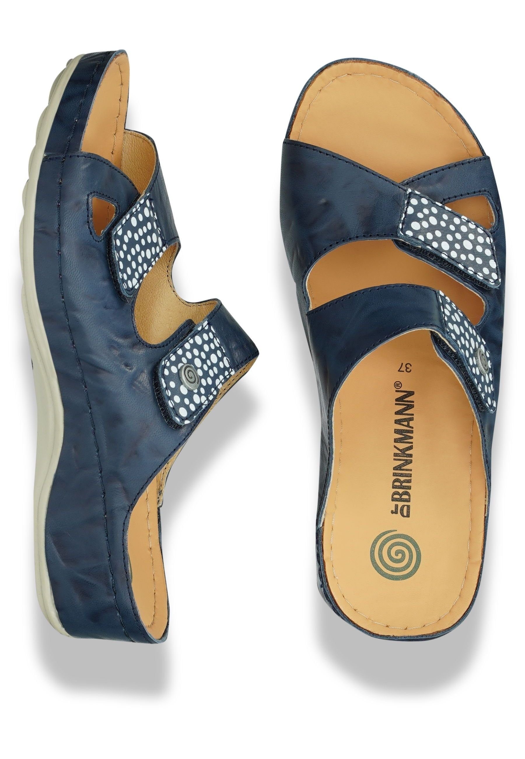 Brinkmann echtem Leder aus Pantoletten Dr. blau Pantolette