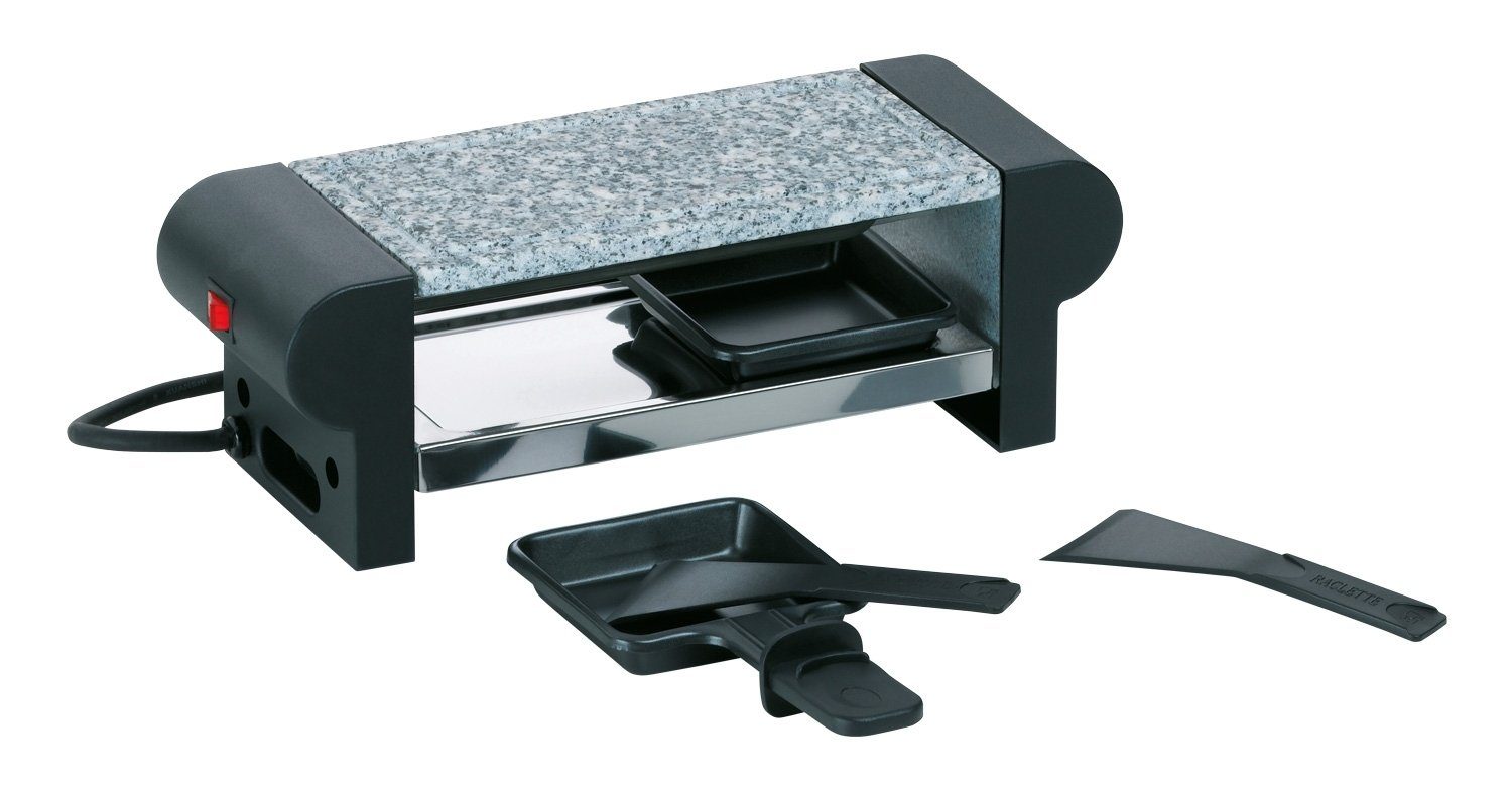 kela Raclette SPLÜGEN, Schwarz, Granit, für 2 Personen, 2 Raclettepfännchen, 350,00 W, 350 Watt, B 29,5 cm x T 10,65 cm