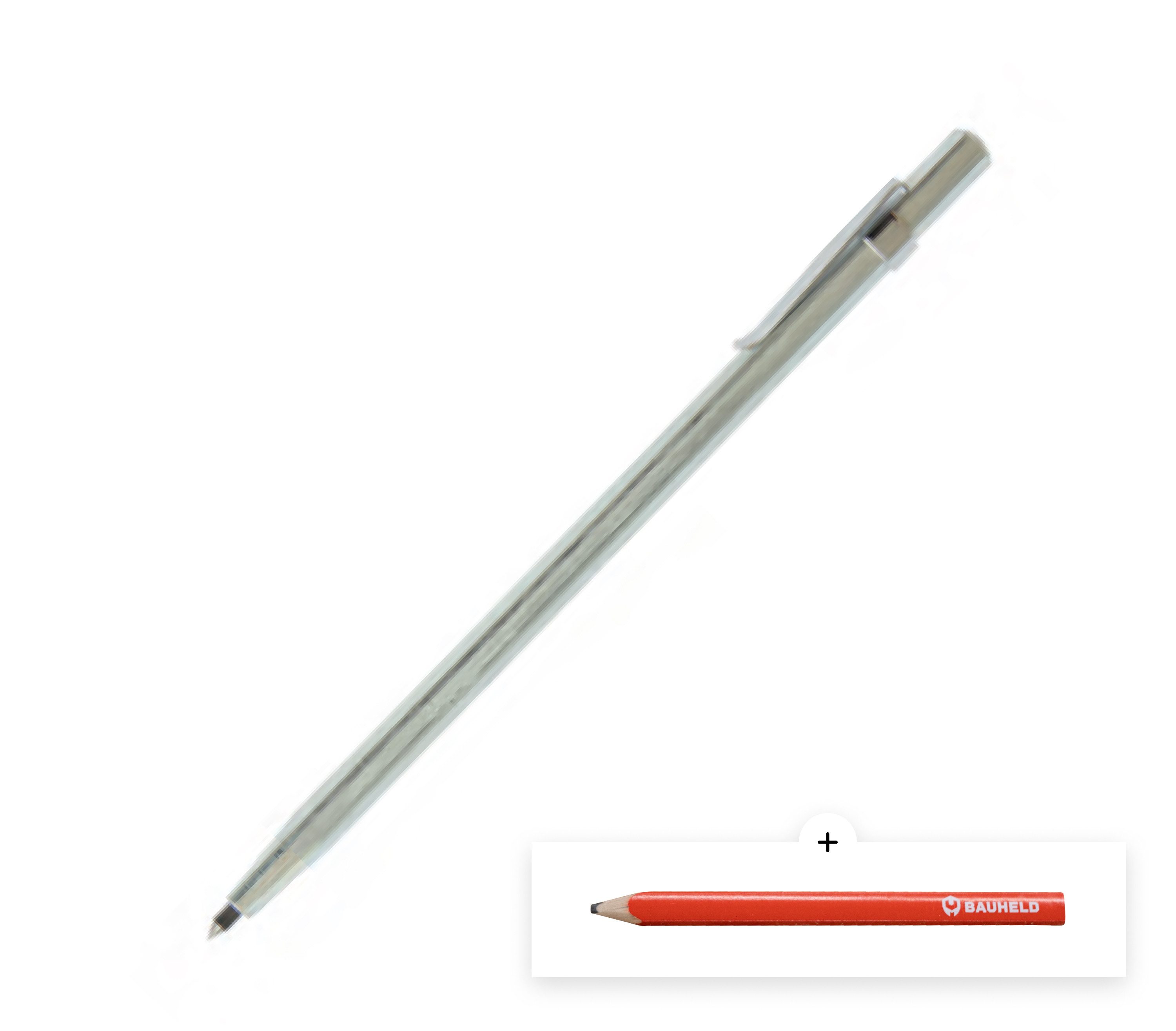 BAUHELD Montagewerkzeug Anreißnadel Hartmetall, (Reißnadel aus hochwertigem Stahl, Zubehör für Streichmaß, Stahllineal, Anschlagwinkel)