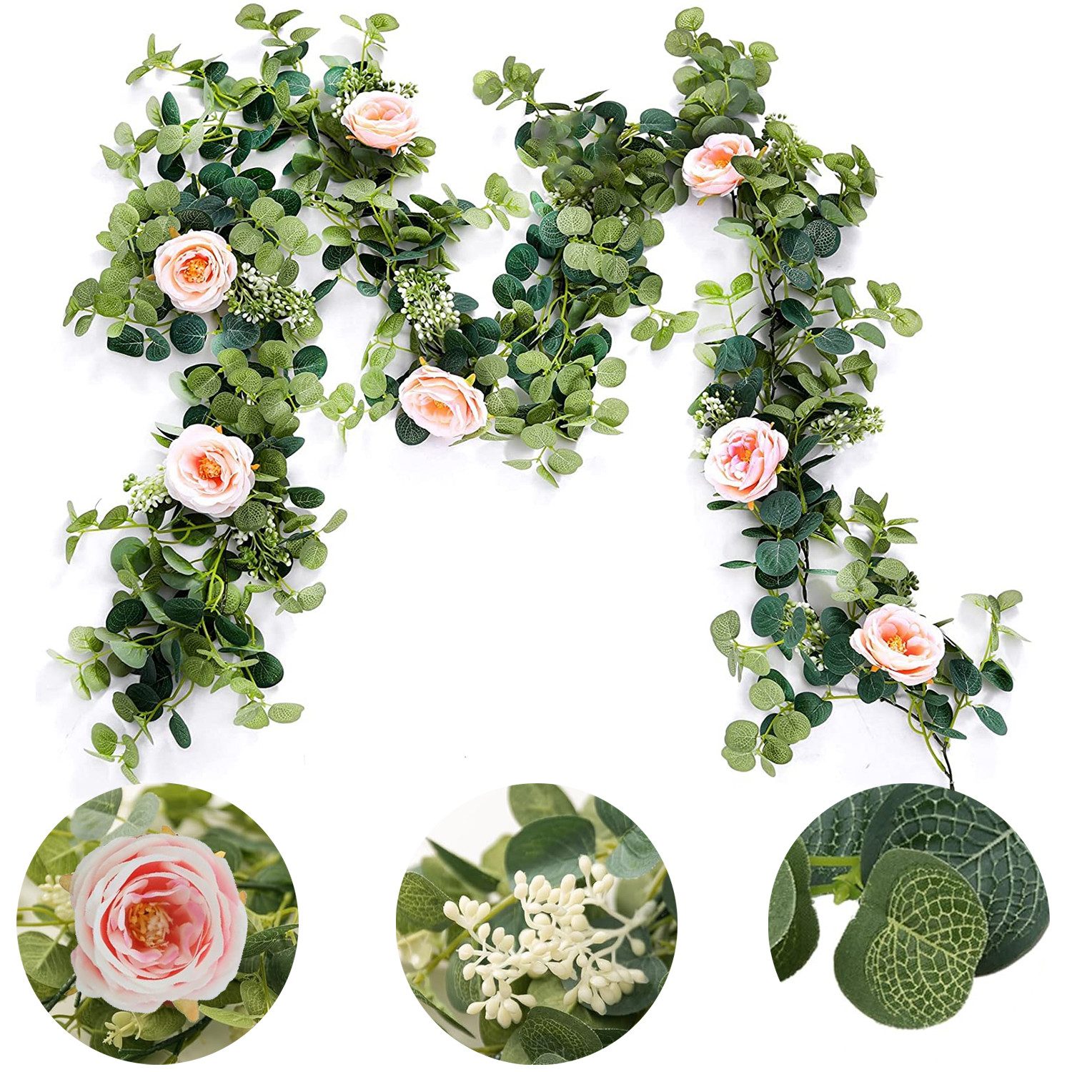 Kunstblume Künstliche Blumen 7 Kamelien Blumenrebe günstig online kaufen
