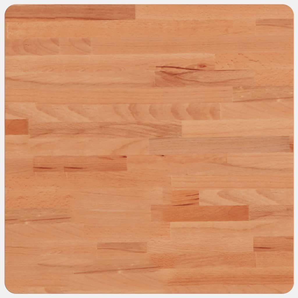 Massivholz Tischplatte Buche 50x50x1,5 cm Quadratisch furnicato