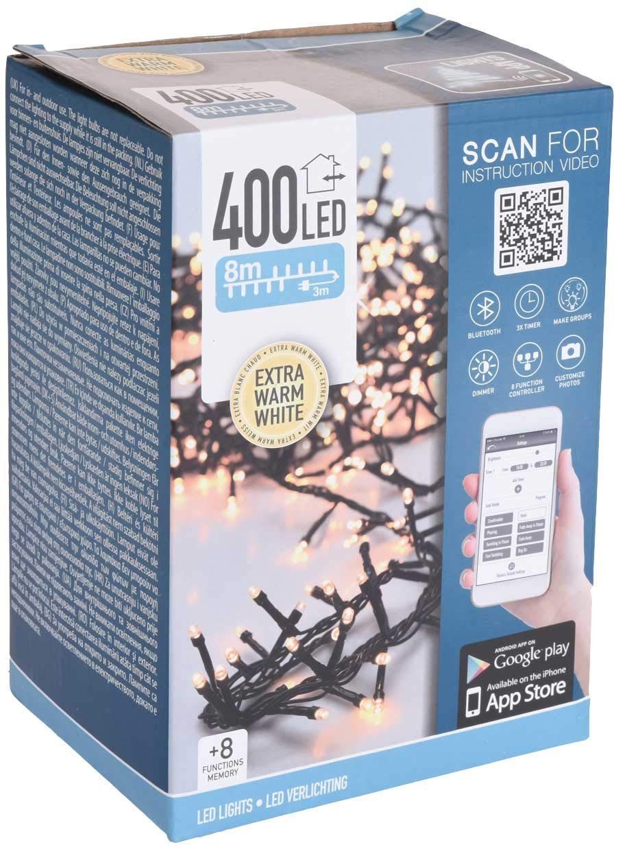 SELF IMPORT AGENCIES LED-Lichterkette Smart App, 400-flammig, mit 8 Funktionen