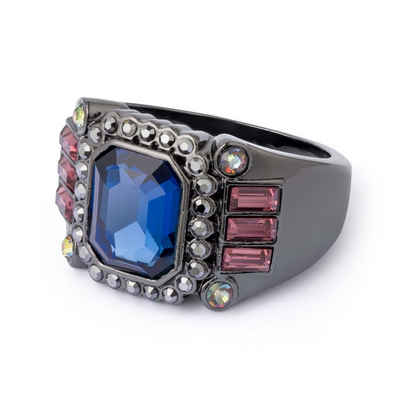 Pippa & Jean Fingerring schwarz, mit Hematite