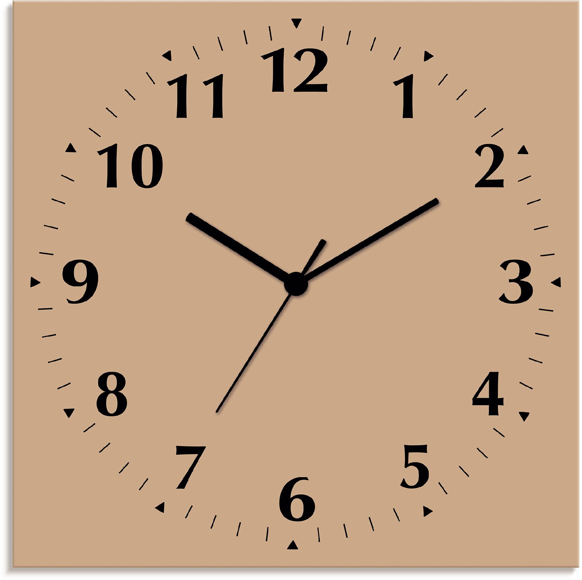 Artland Wanduhr Uni Trendfarben (wahlweise mit Quarz- oder Funkuhrwerk, lau günstig online kaufen