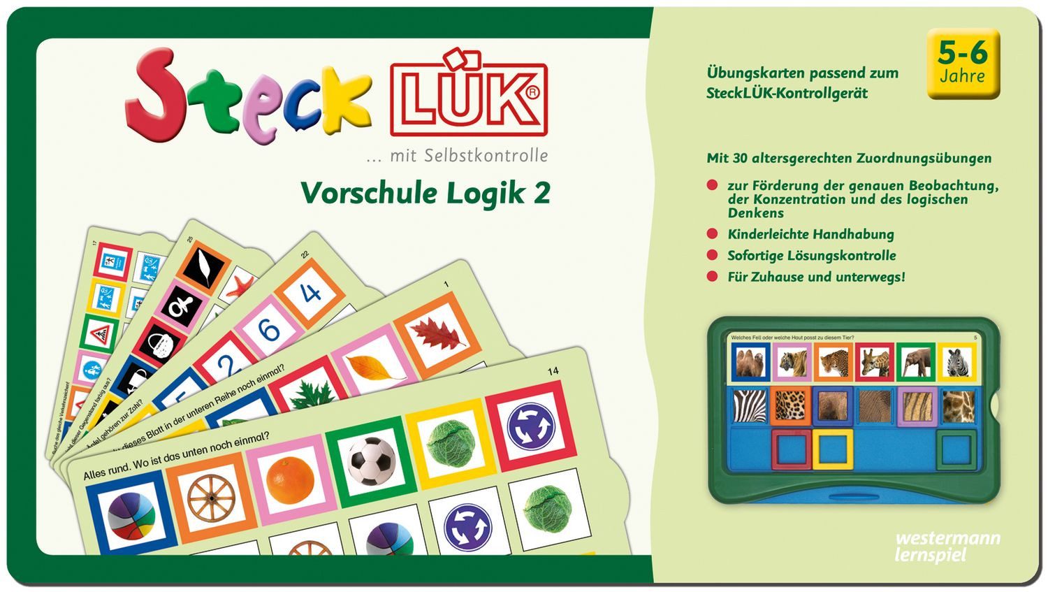 SteckLÜK Vorschule Logik 2 Alter 5 - 6 (grün) / diverse, Vorschule Logik 2 Alter 5 - 6 (grün), X
