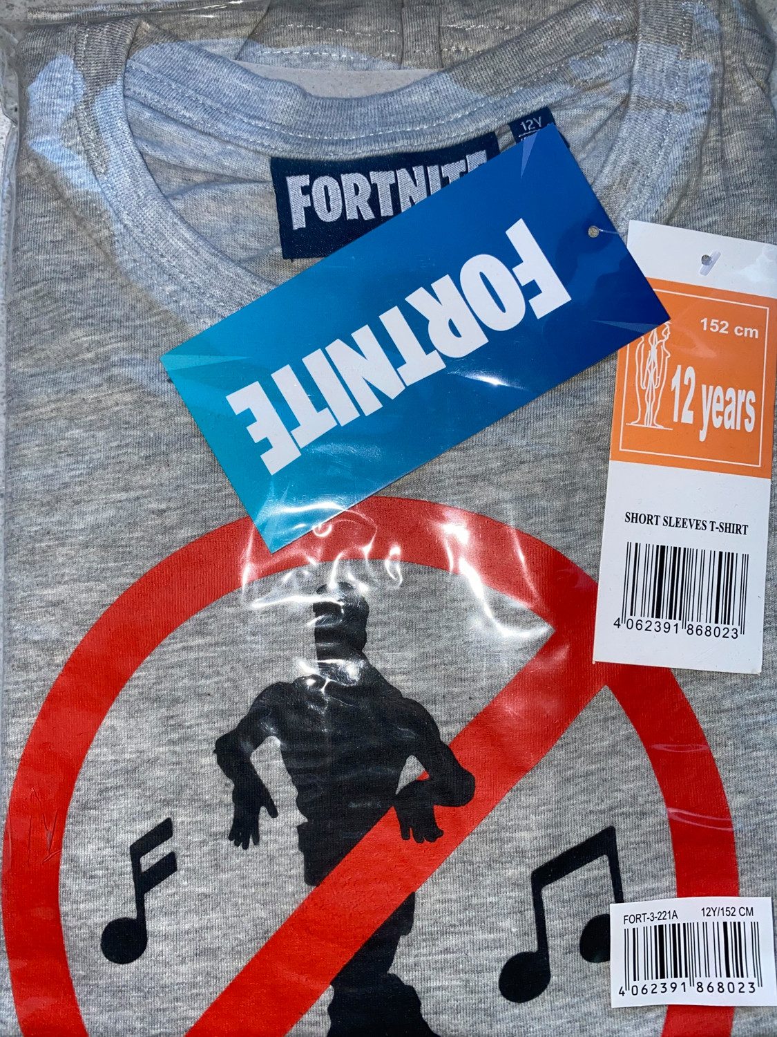 Fortnite Print-Shirt FORTNITE No Dance T-Shirt hellgrau Jungen 140 152 164